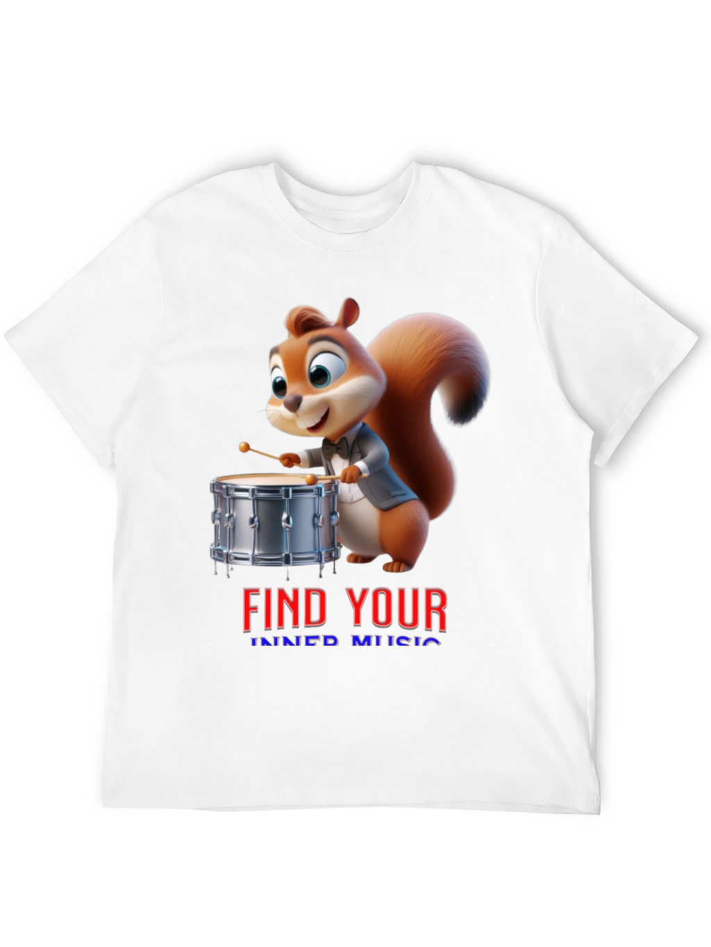 Find Your Inner Music Squirrel Drummer T-Shirt
