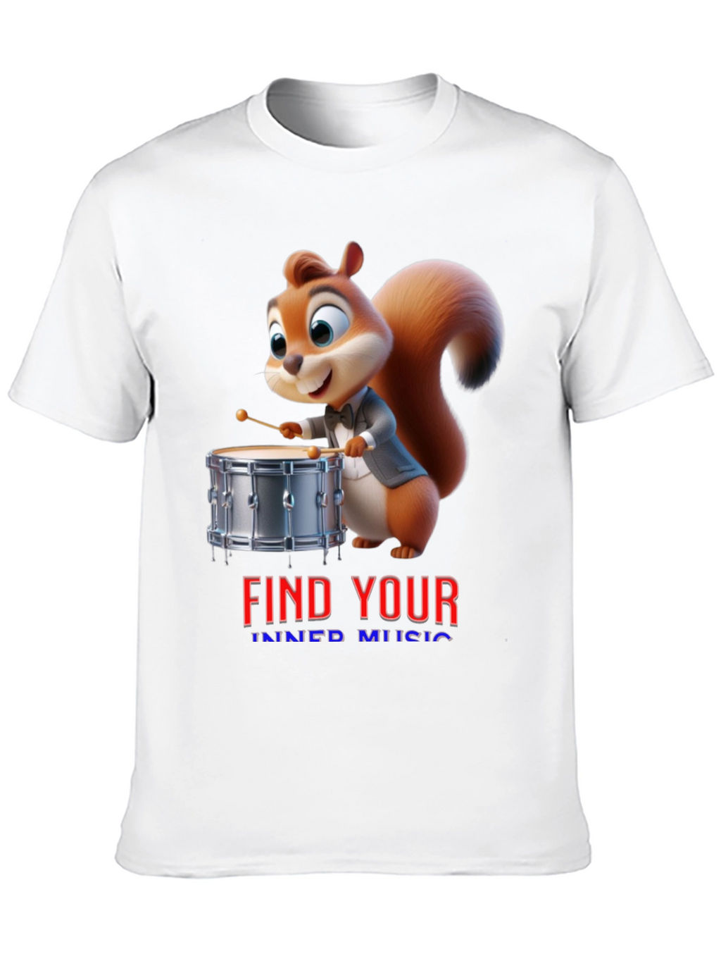 Find Your Inner Music Squirrel Drummer T-Shirt