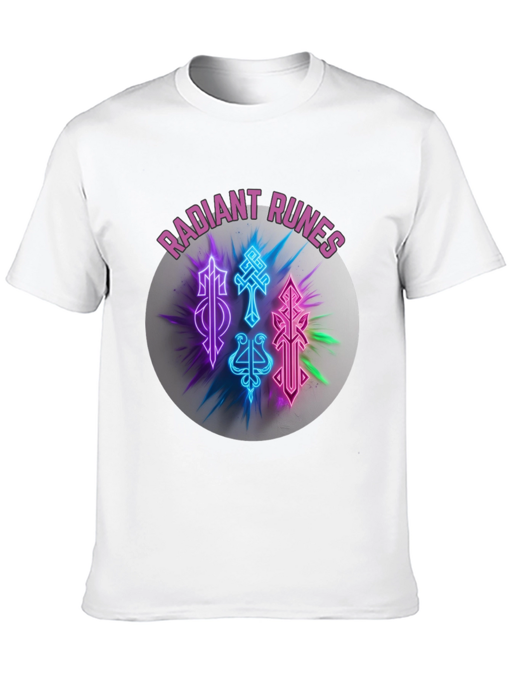 Radiant Runes Graphic T-Shirt - Soft Black Tee