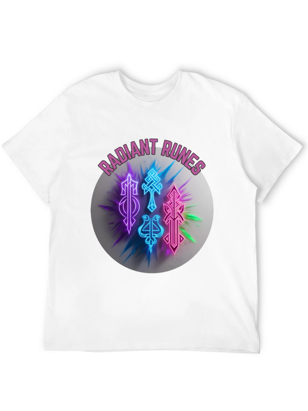Radiant Runes Graphic T-Shirt - Soft Black Tee