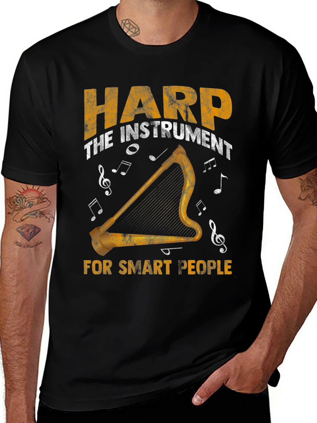 Harp Instrument T-Shirt - For Smart People