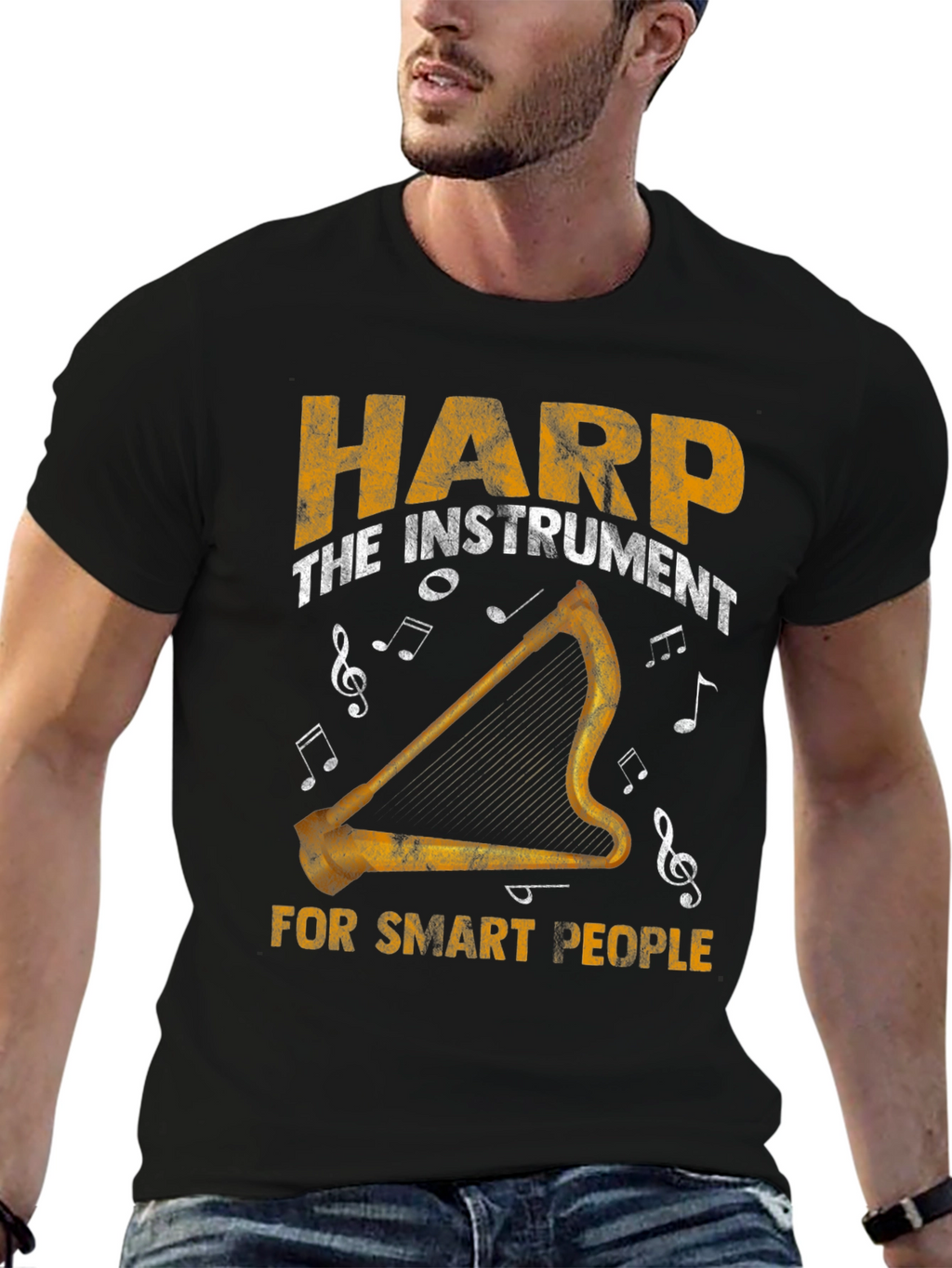 Harp Instrument T-Shirt - For Smart People