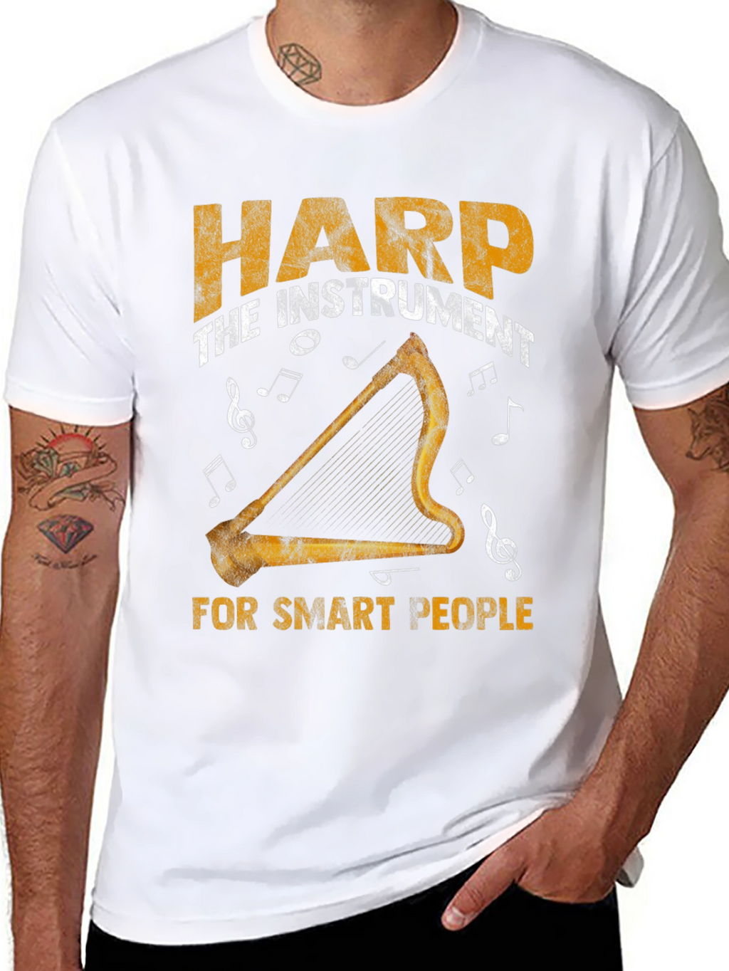Harp Instrument T-Shirt - For Smart People
