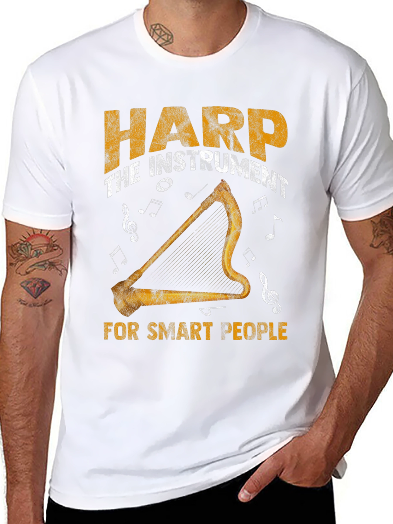Harp Instrument T-Shirt - For Smart People