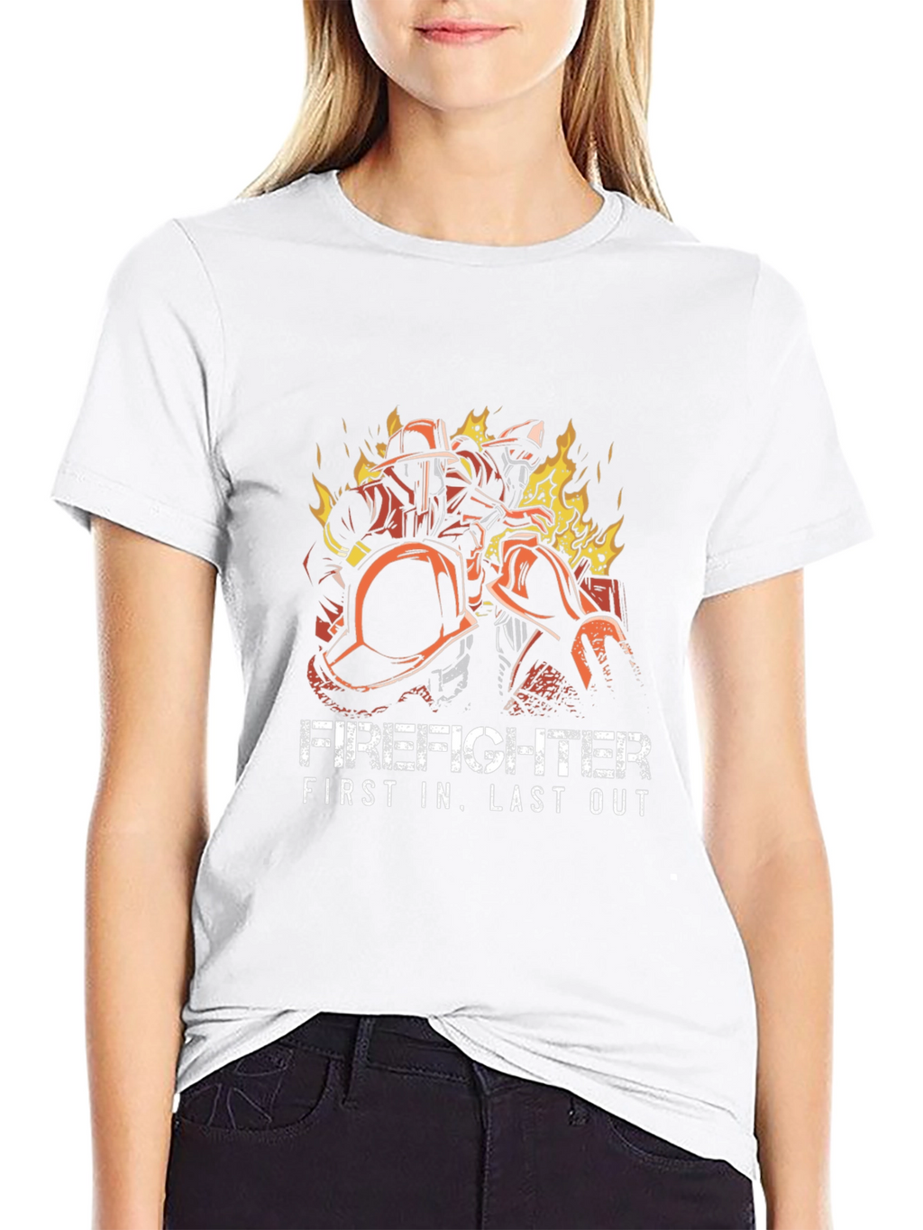 Firefighter First In Last Out Graphic Tee