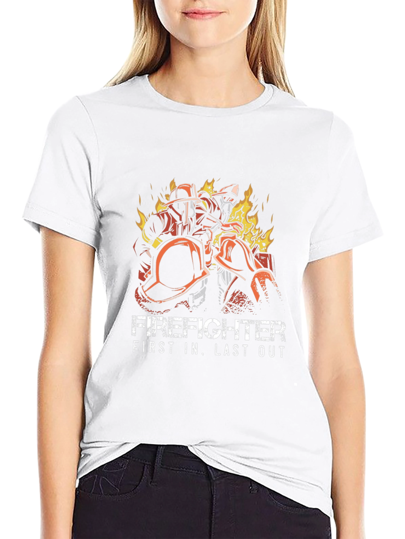 Firefighter First In Last Out Graphic Tee