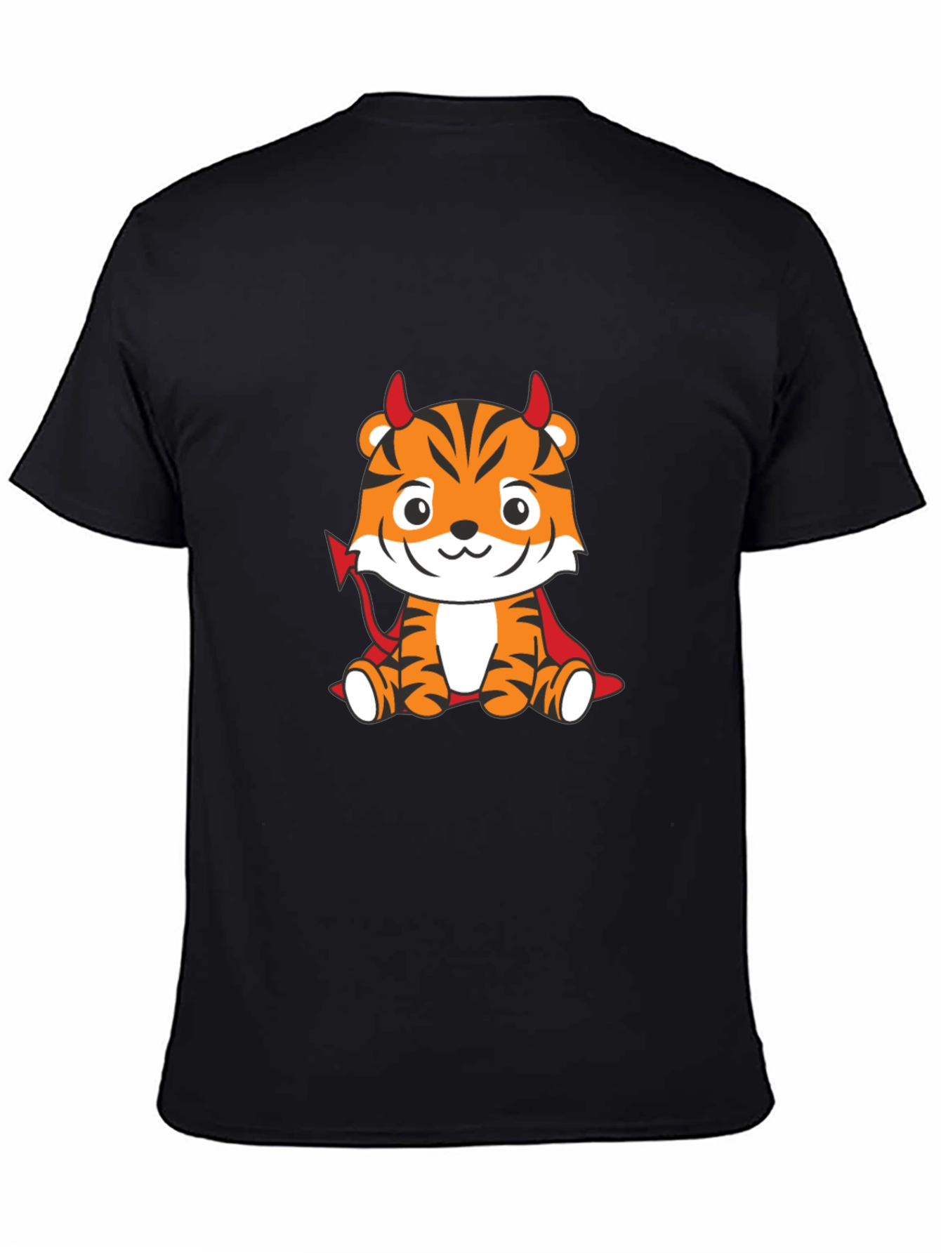 Devil Tiger Graphic T-Shirt - Black Cotton Tee