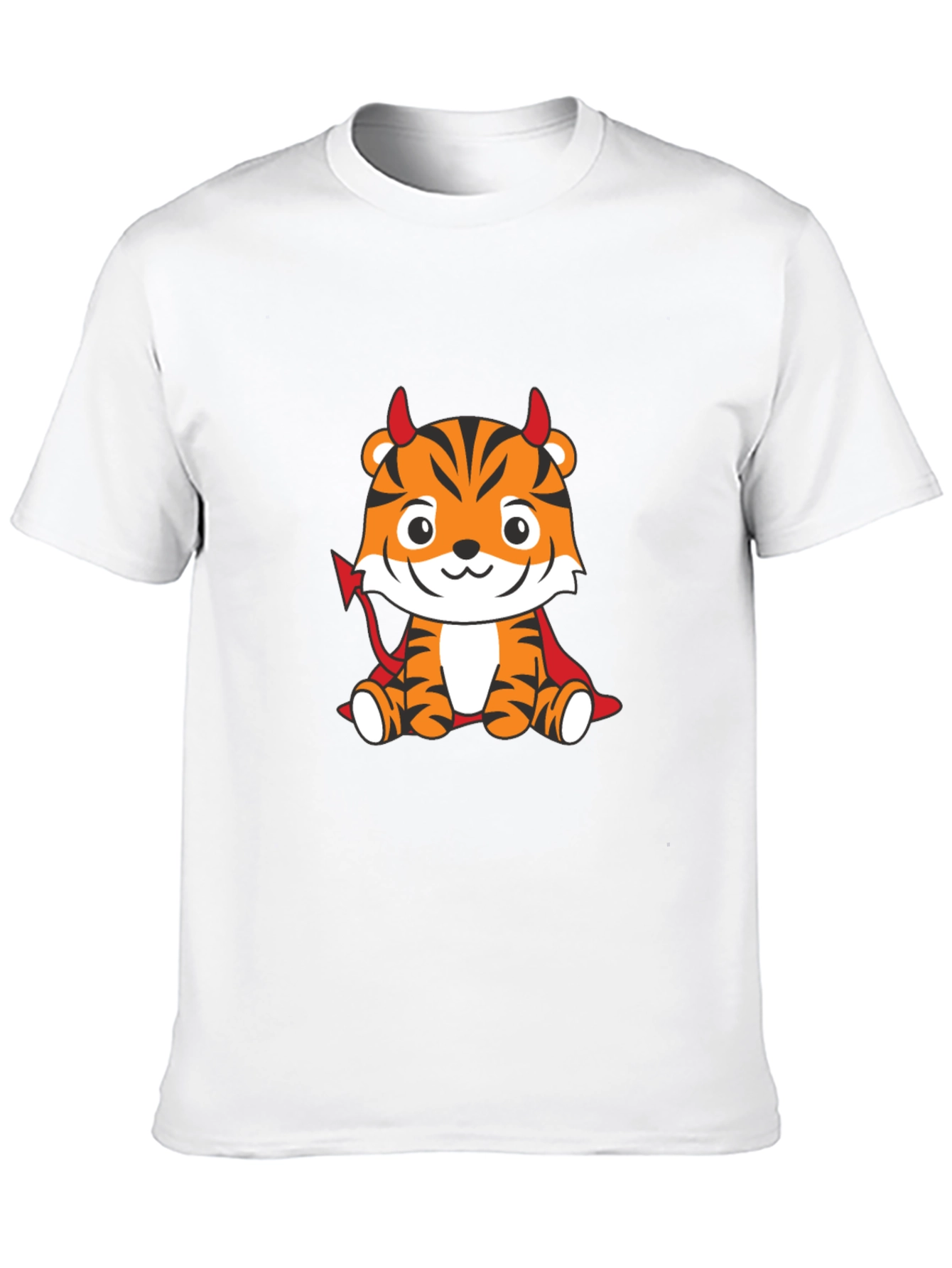 Devil Tiger Graphic T-Shirt - Black Cotton Tee