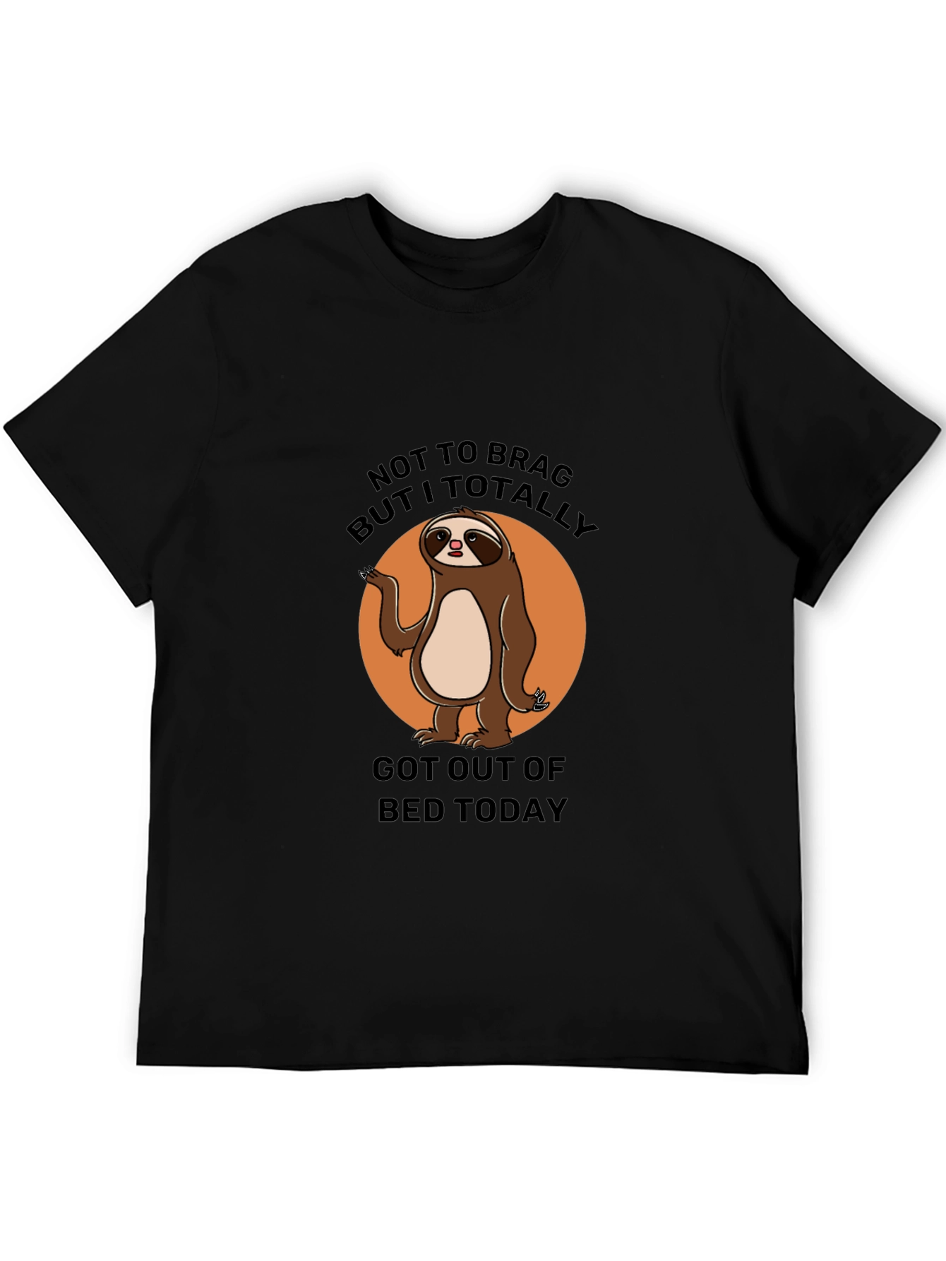 Funny Sloth Graphic Tee - Got Out of Bed Today