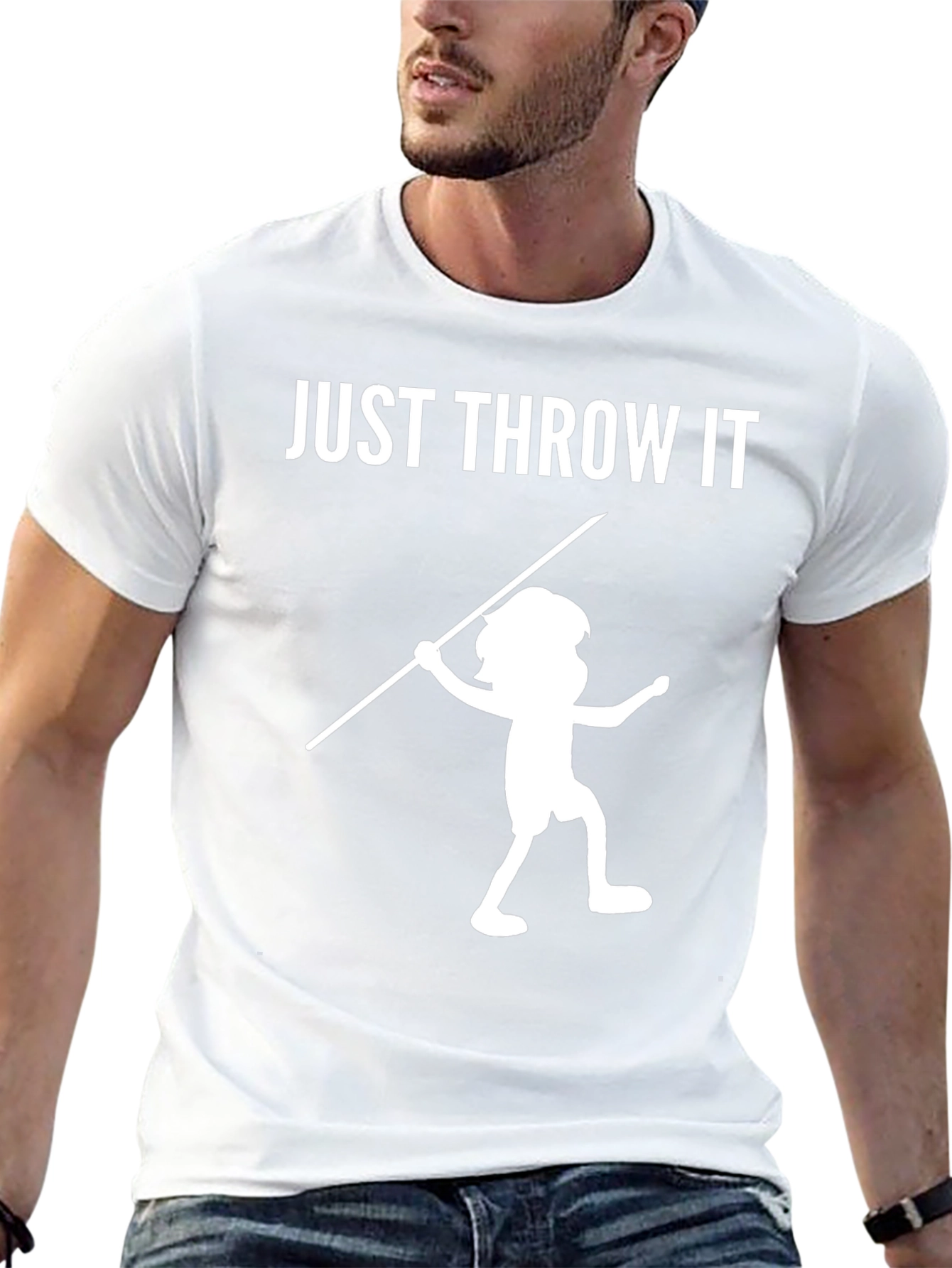 Just Throw It! Novelty Black T-Shirt