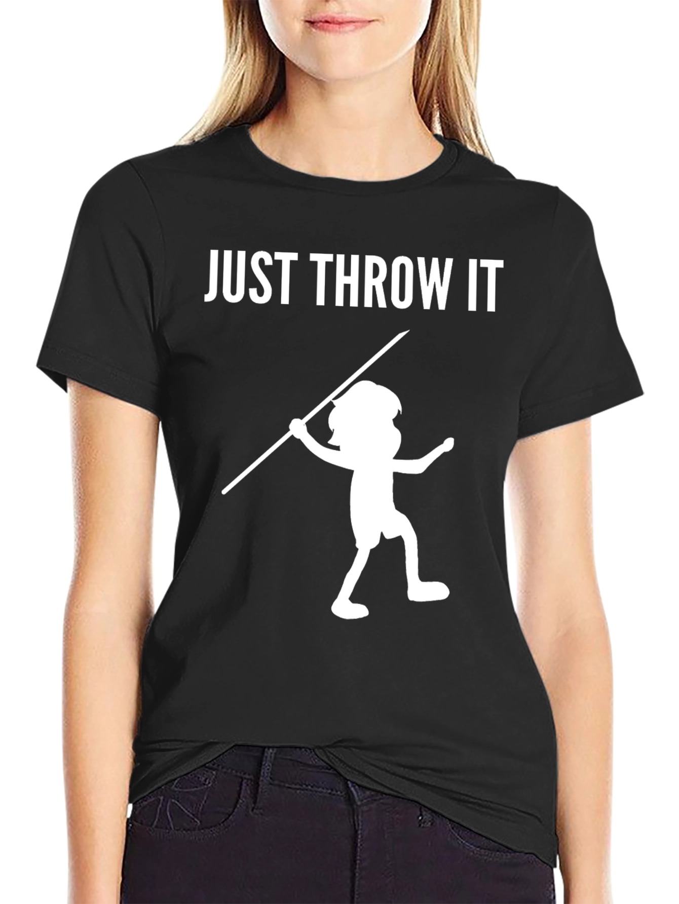 Just Throw It! Novelty Black T-Shirt