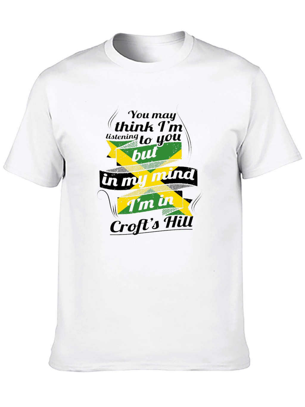 Crofts Hill Jamaica Mind T-Shirt - Comfy Black Tee