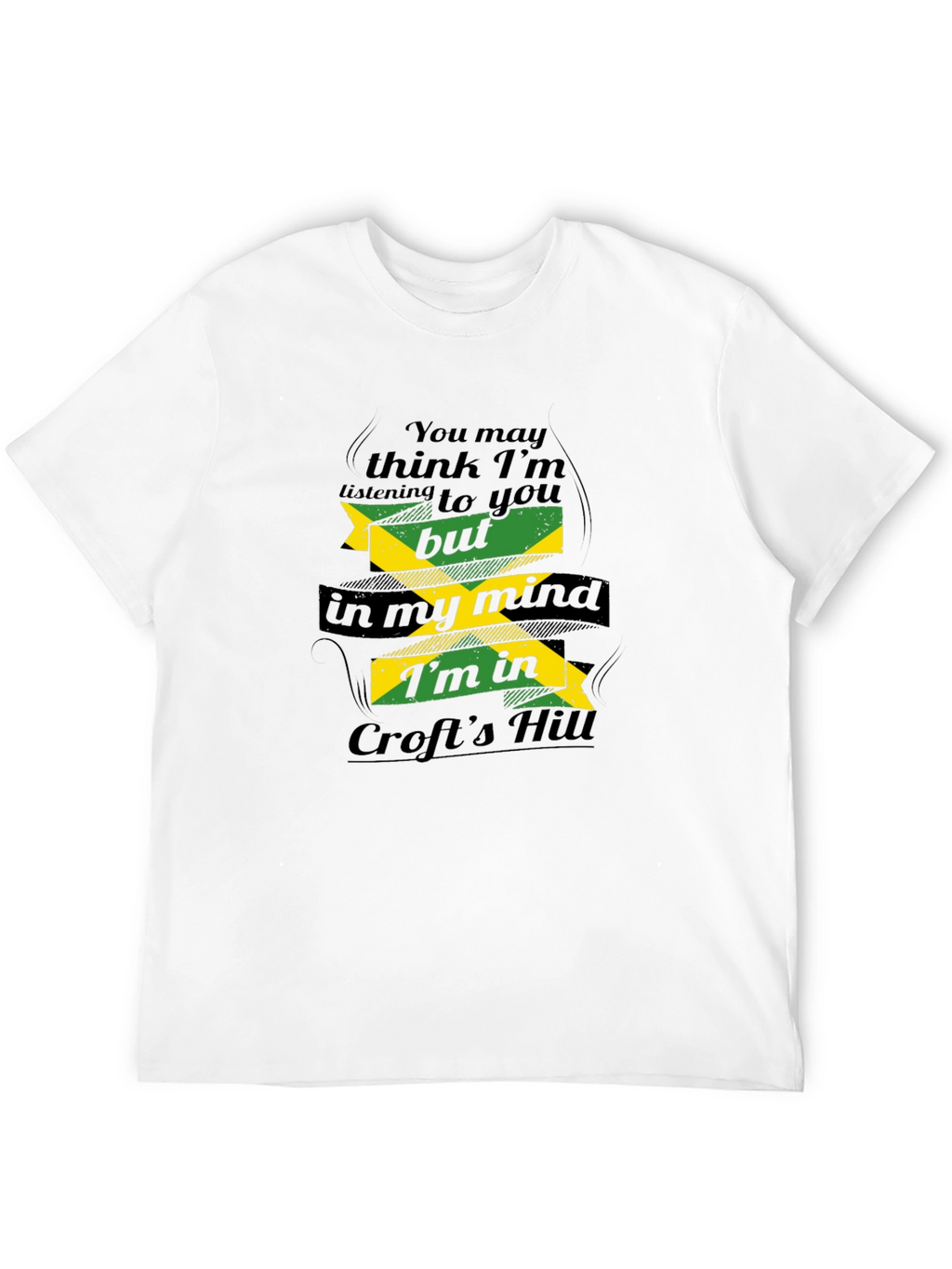 Crofts Hill Jamaica Mind T-Shirt - Comfy Black Tee