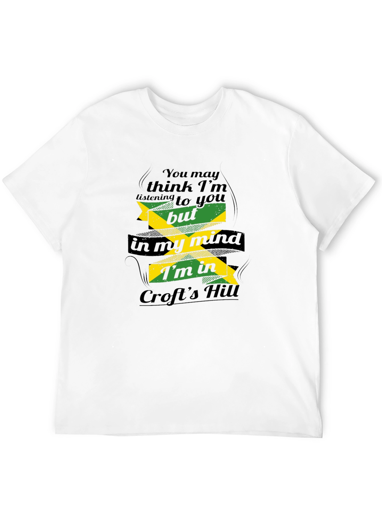 Crofts Hill Jamaica Mind T-Shirt - Comfy Black Tee