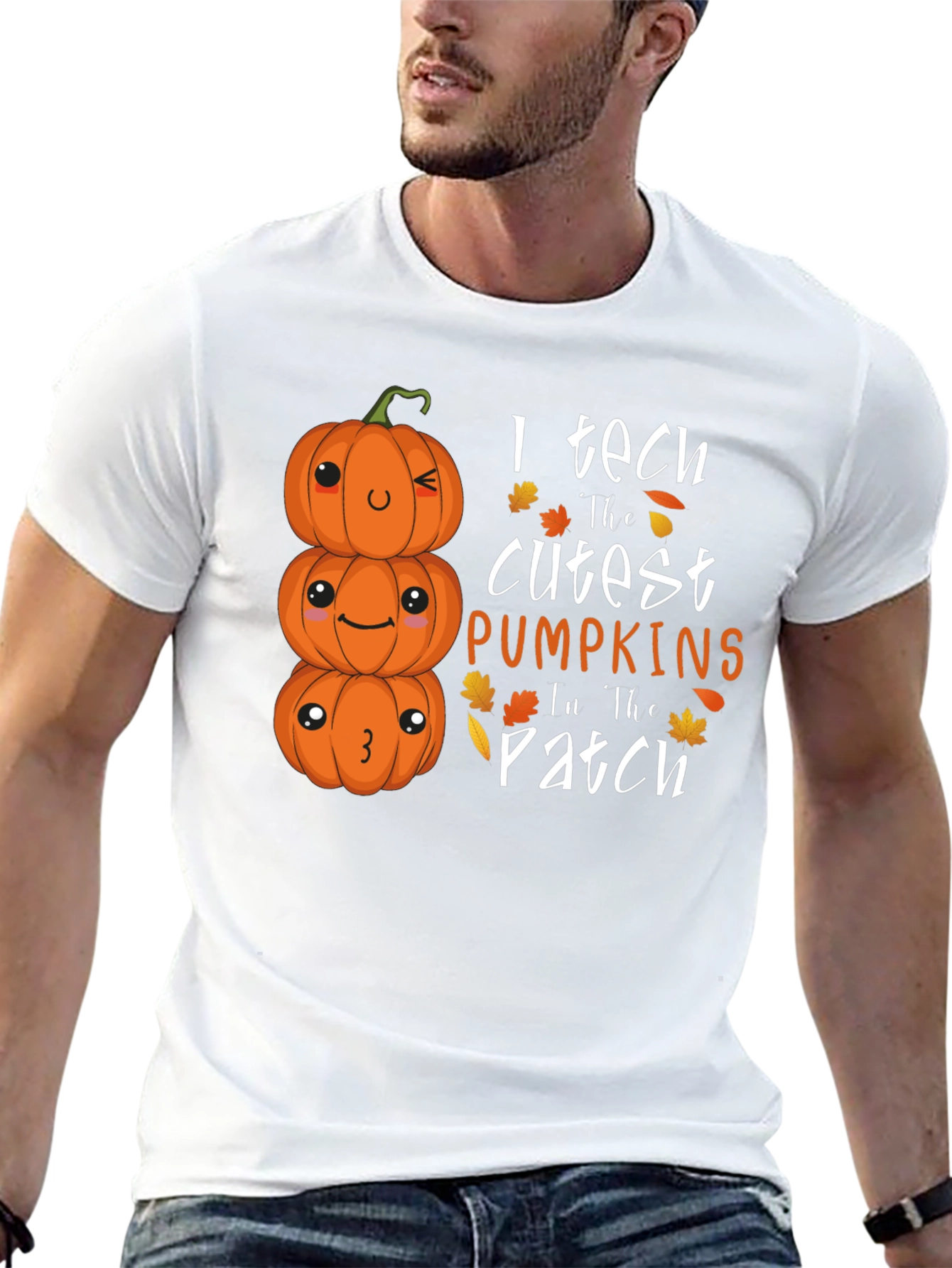 Cute Halloween Teacher Pumpkin T-Shirt
