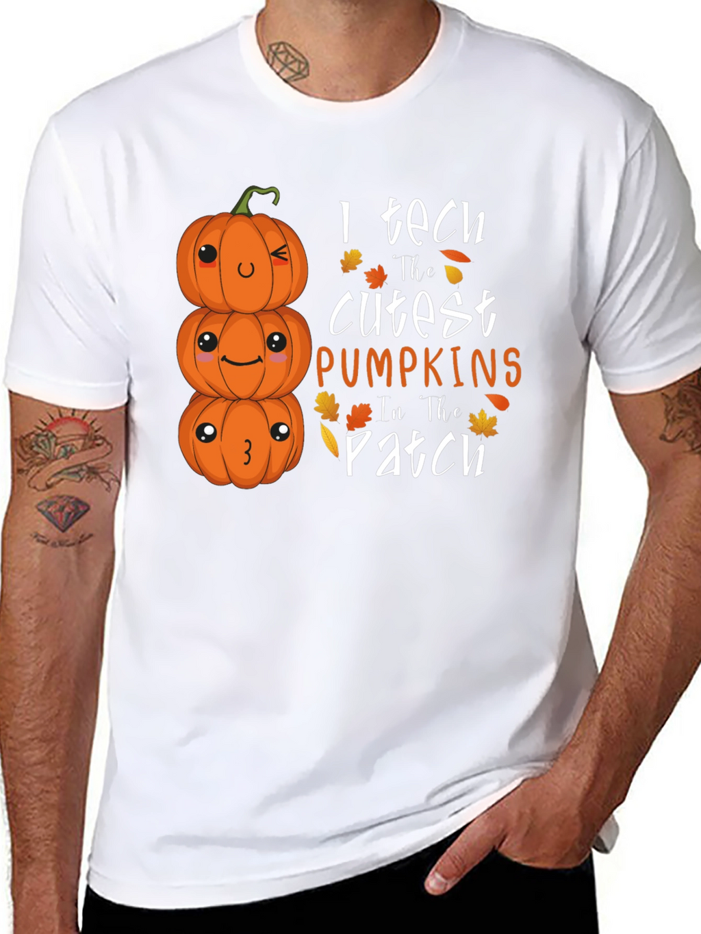 Cute Halloween Teacher Pumpkin T-Shirt
