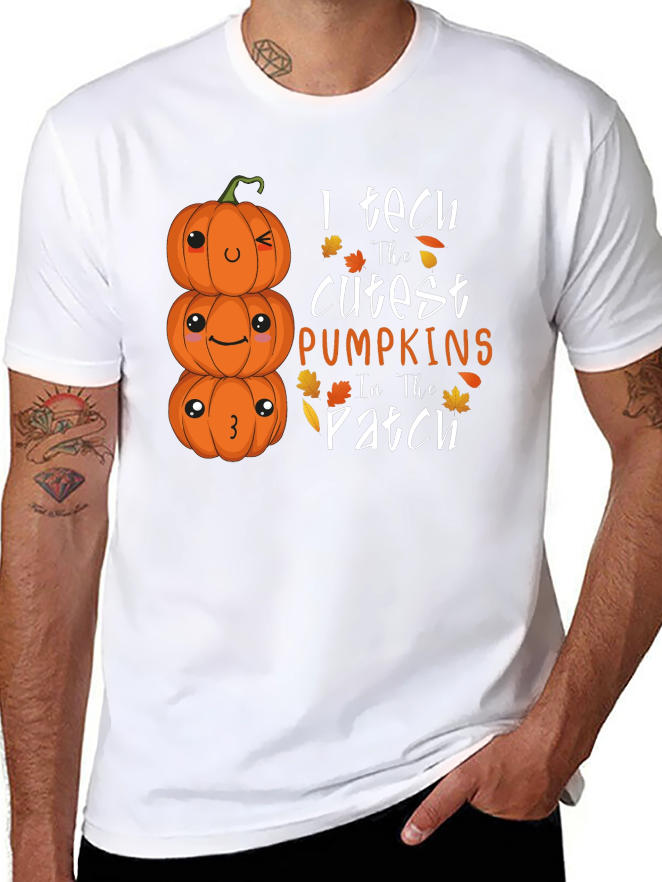 Cute Halloween Teacher Pumpkin T-Shirt
