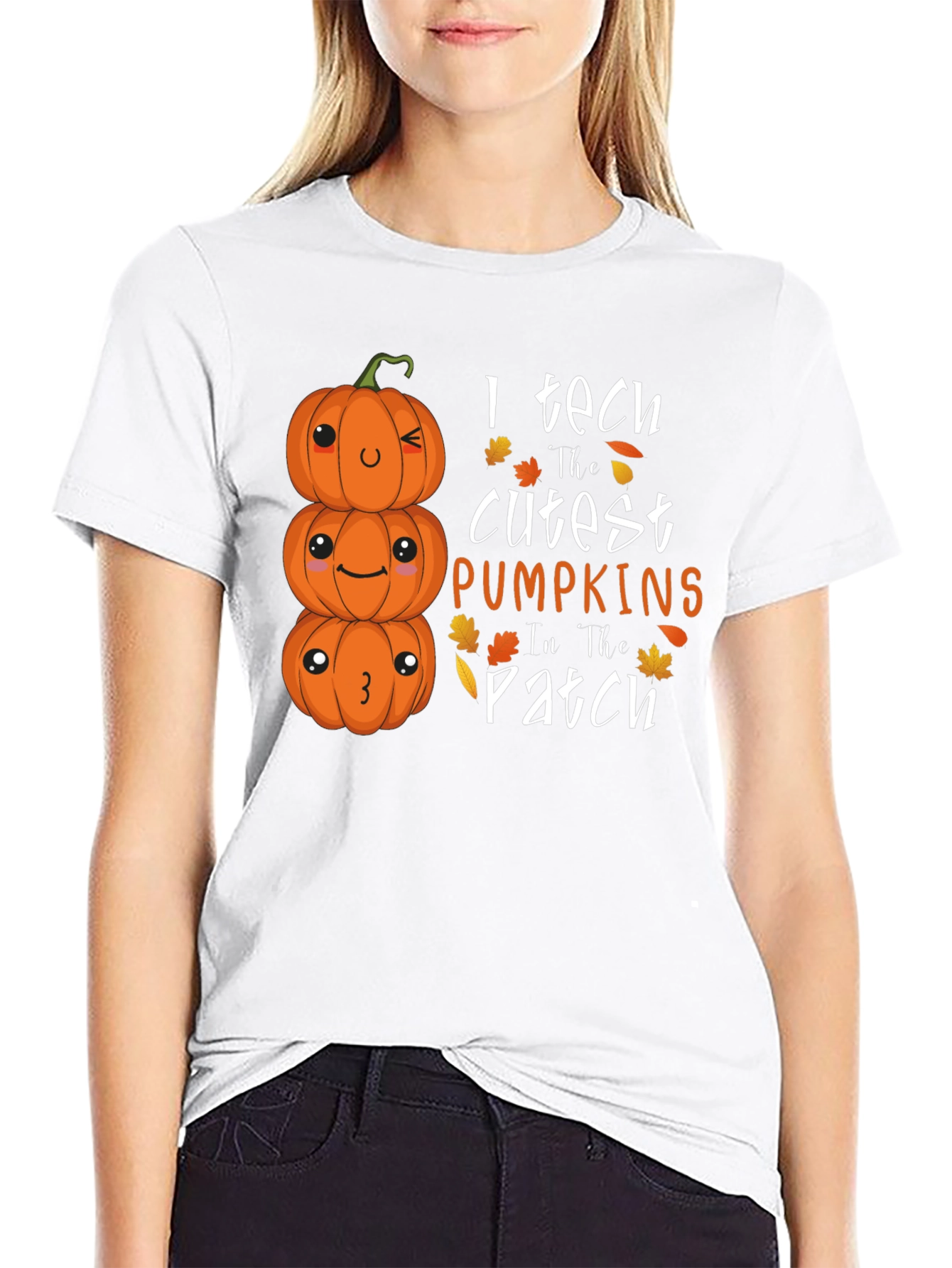 Cute Halloween Teacher Pumpkin T-Shirt