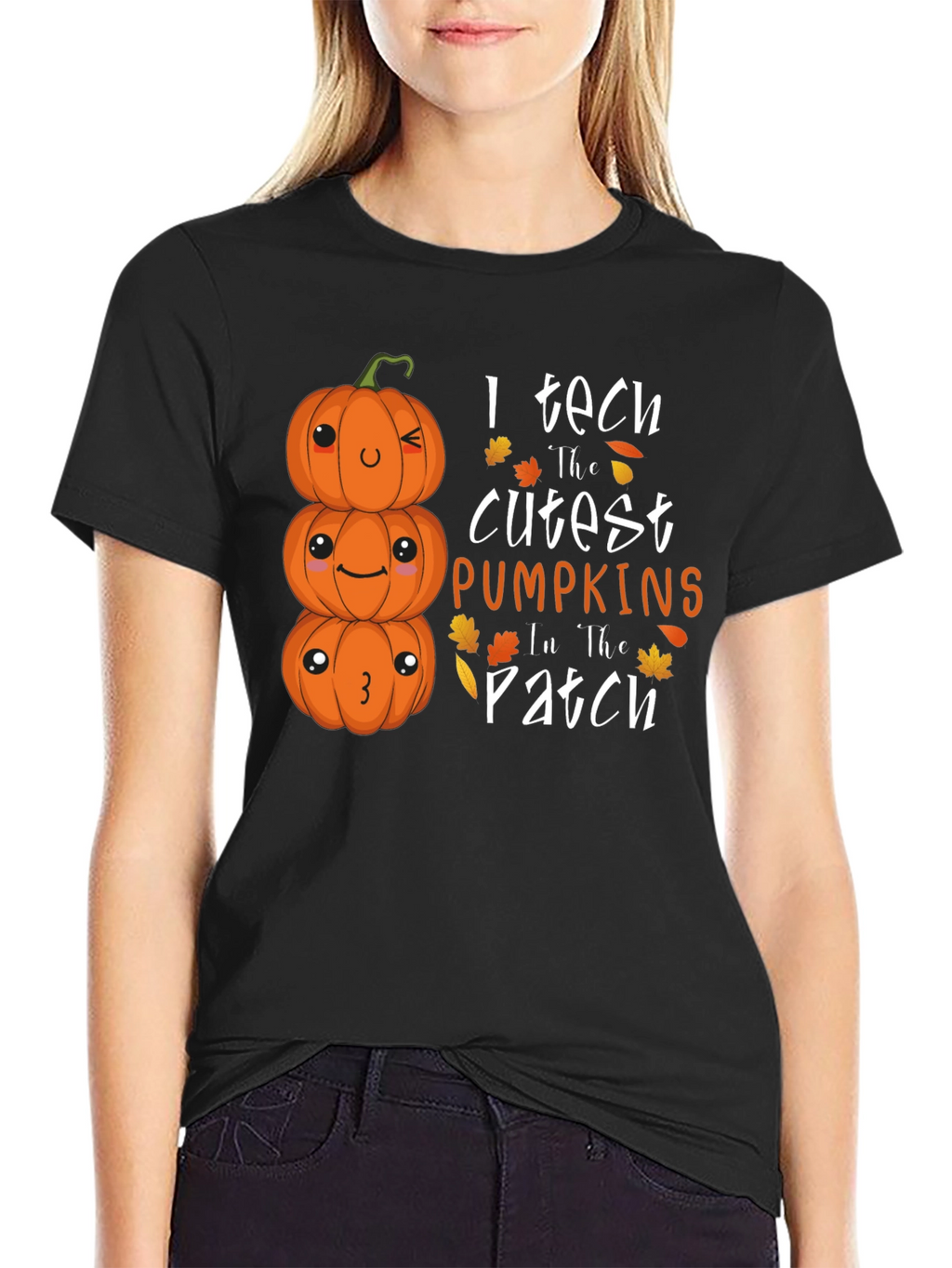 Cute Halloween Teacher Pumpkin T-Shirt