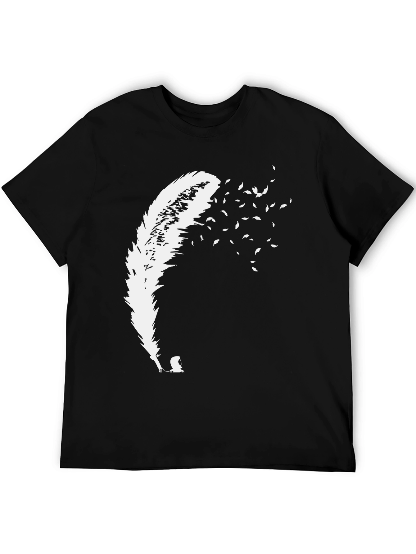 Feather Fade T-Shirt - Black