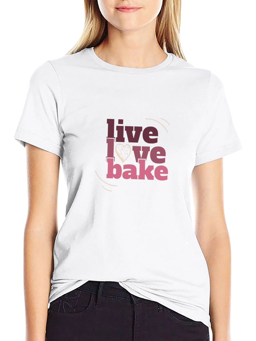 Live Love Bake Graphic T-Shirt