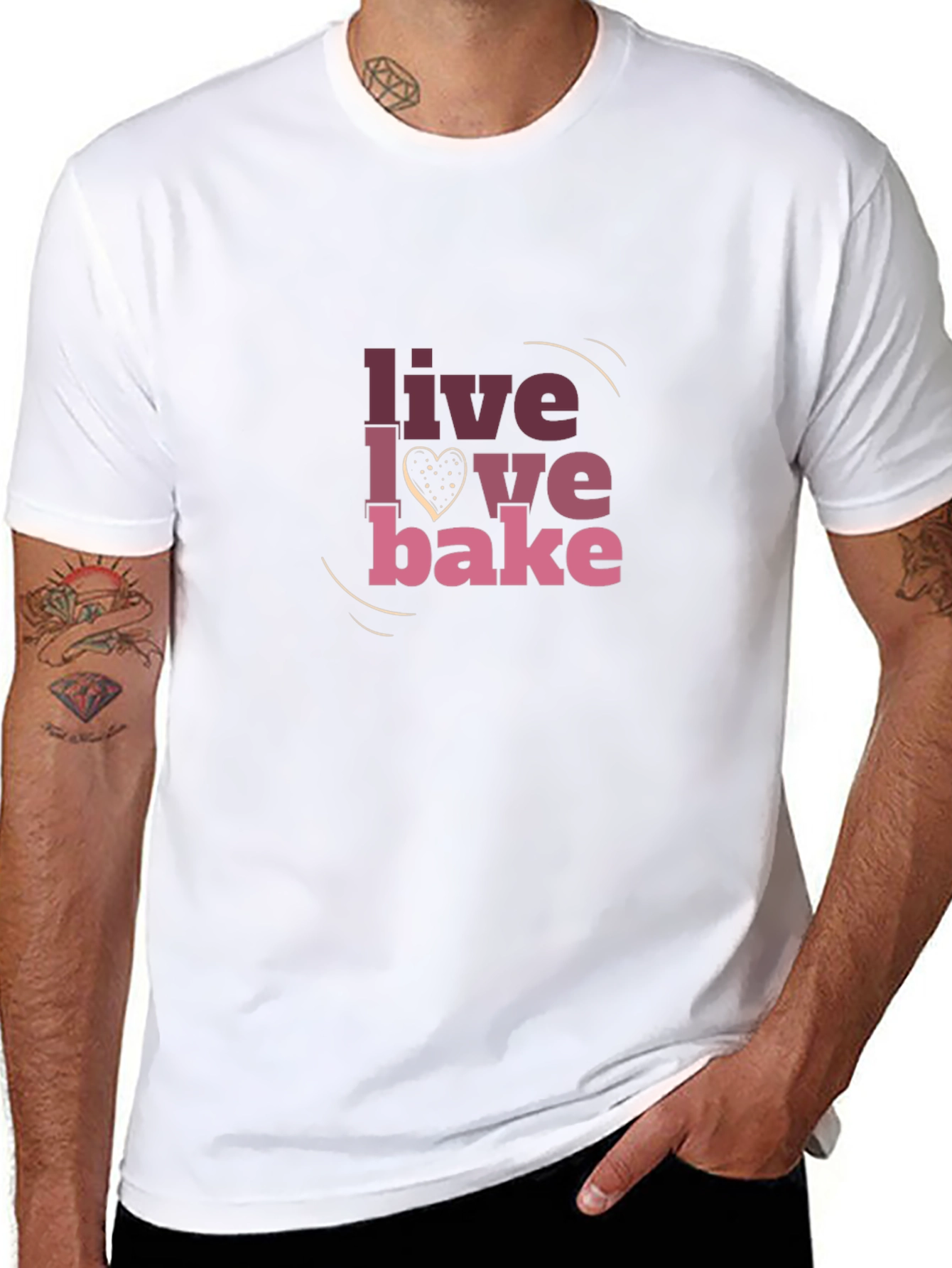 Live Love Bake Graphic T-Shirt