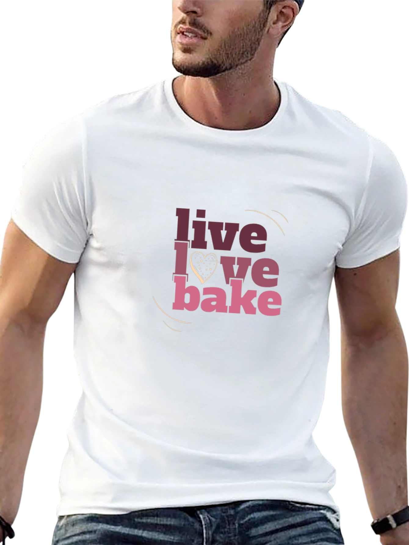 Live Love Bake Graphic T-Shirt