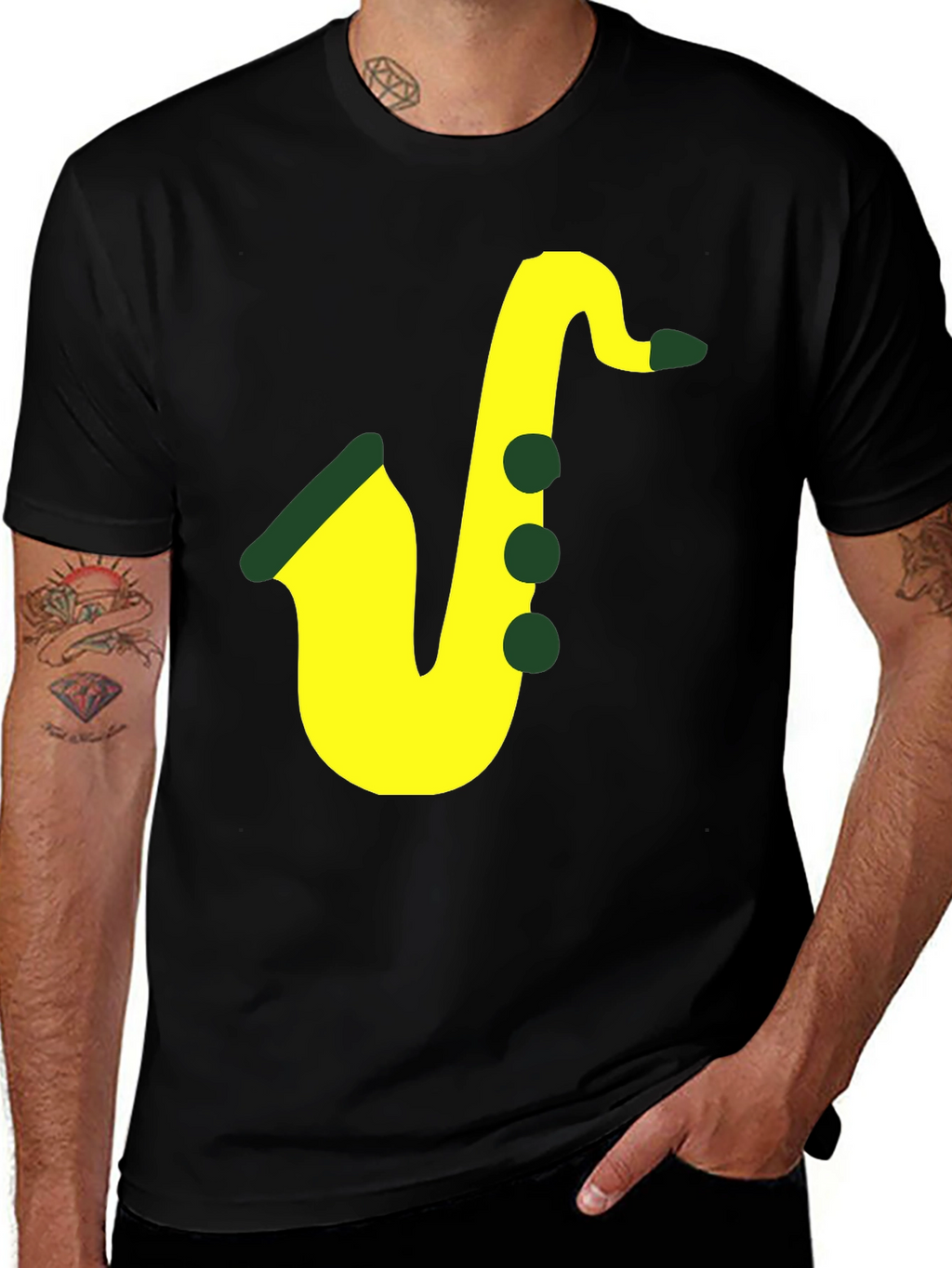 Saxophone Graphic Tee - Musical Style