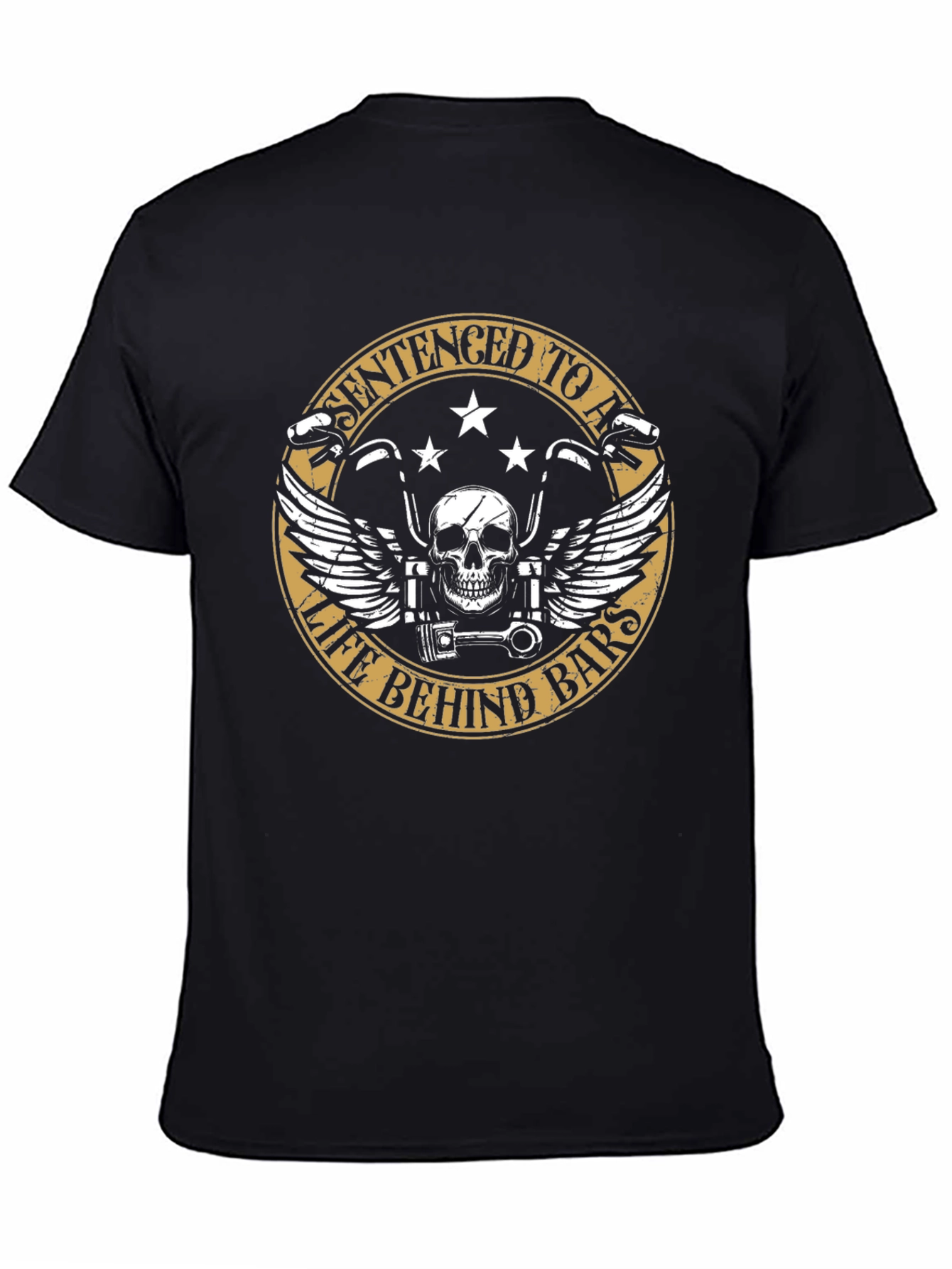 Sentenced to a Life Behind Bars Biker T-Shirt
