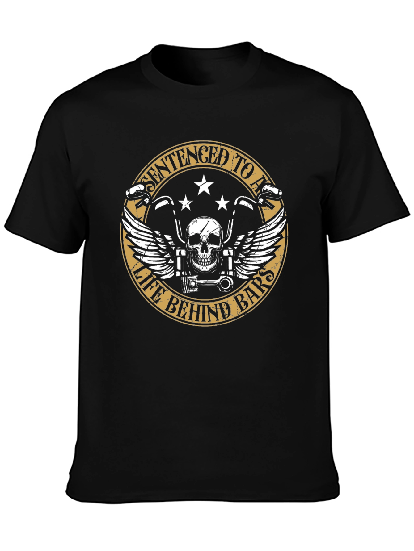 Sentenced to a Life Behind Bars Biker T-Shirt