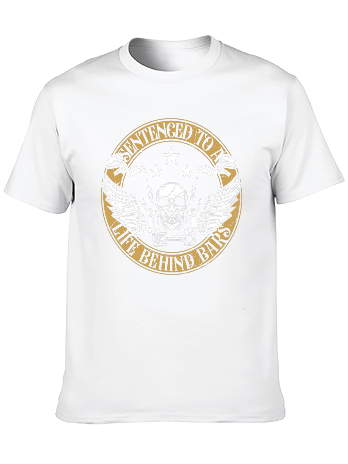 Sentenced to a Life Behind Bars Biker T-Shirt