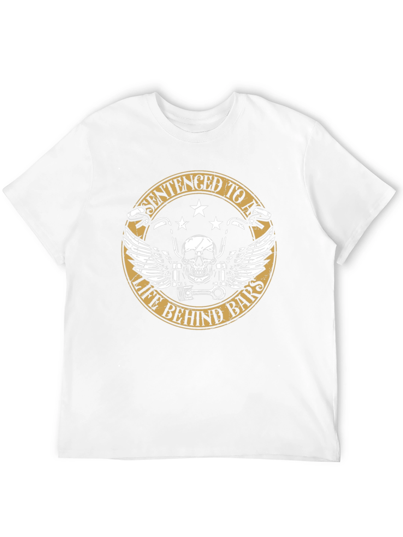 Sentenced to a Life Behind Bars Biker T-Shirt
