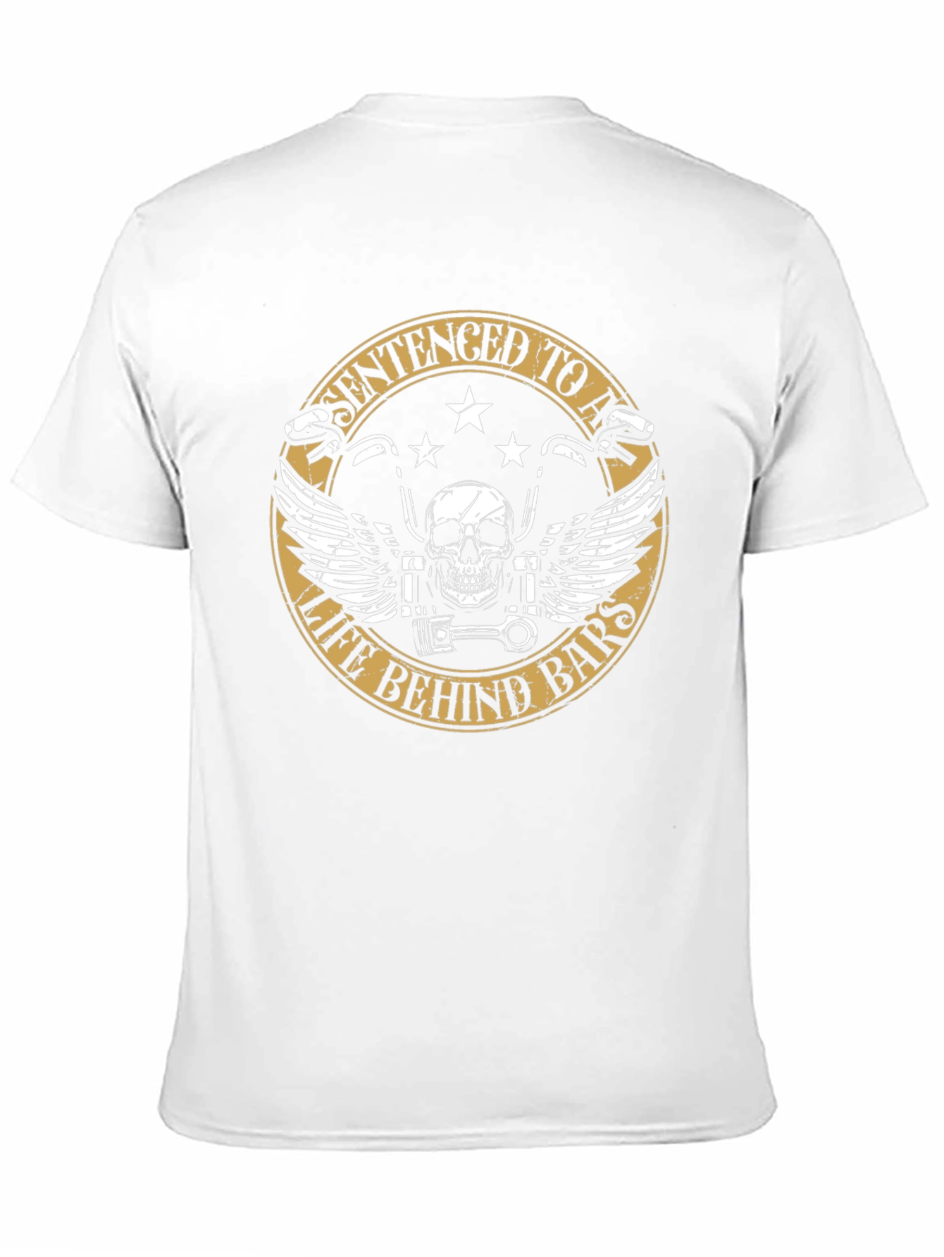 Sentenced to a Life Behind Bars Biker T-Shirt