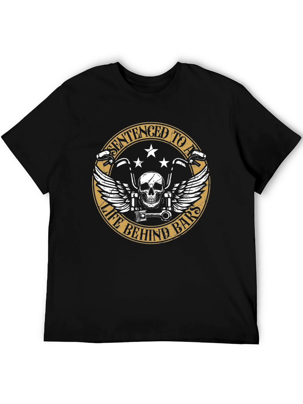 Sentenced to a Life Behind Bars Biker T-Shirt