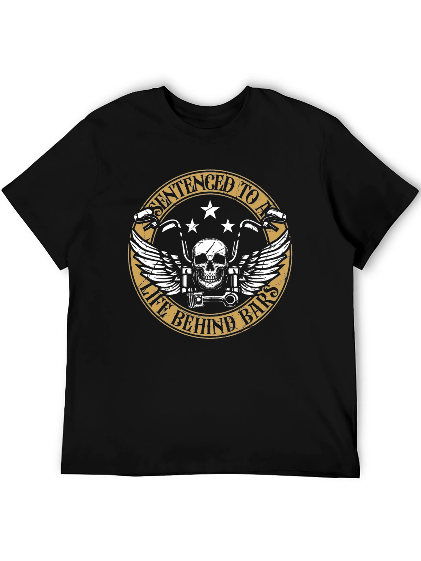 Sentenced to a Life Behind Bars Biker T-Shirt