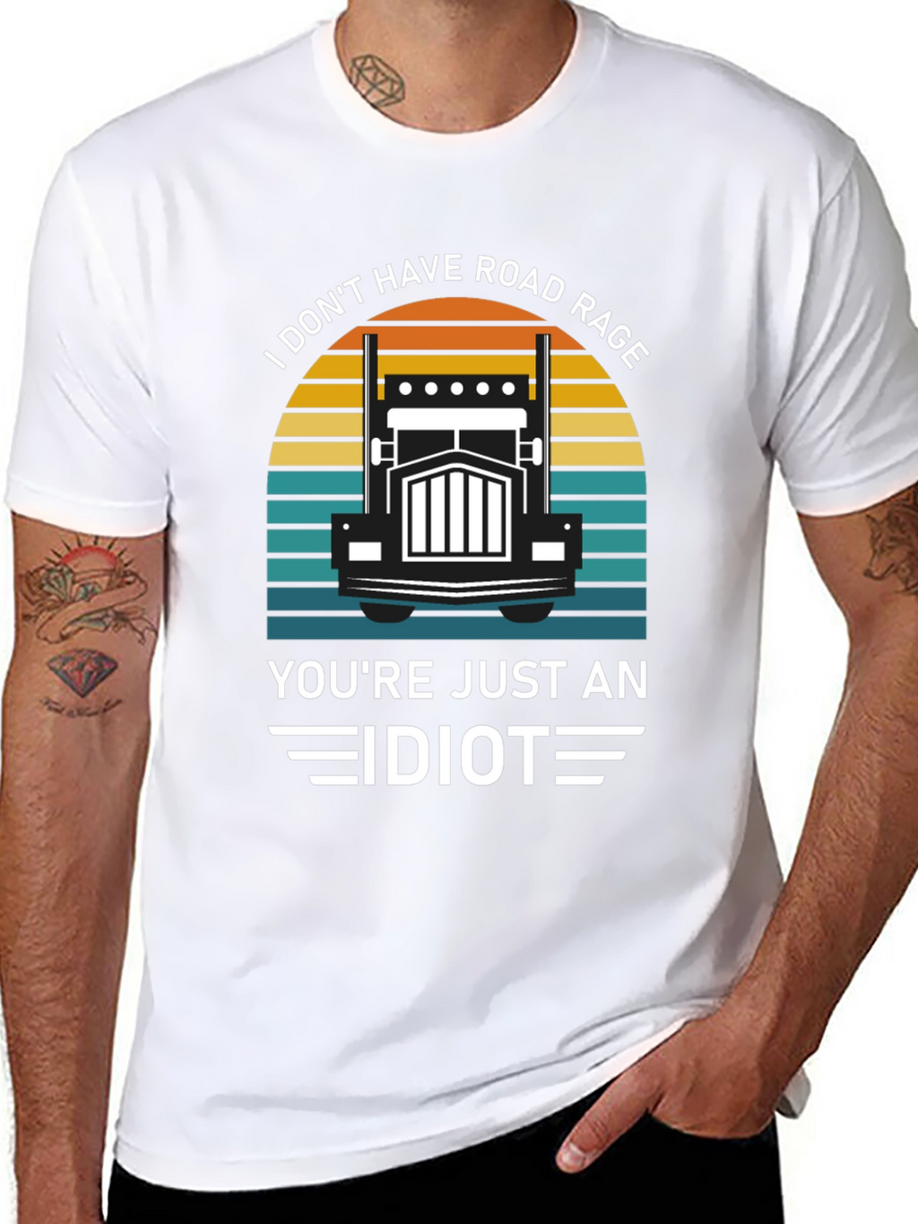 Road Rage Trucker Humor Graphic T-Shirt
