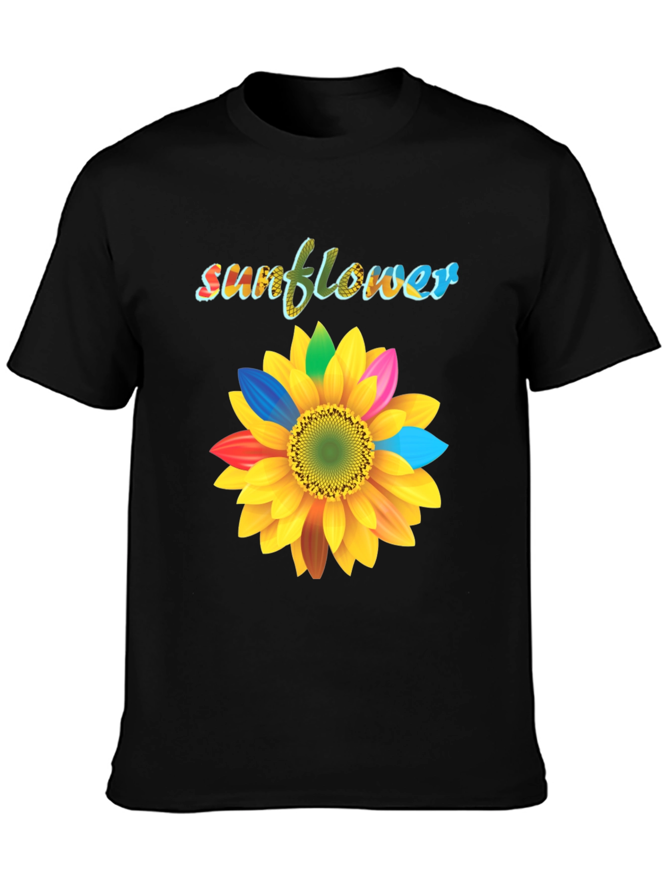 Sunflower Graphic Tee - Vibrant Colorful Design