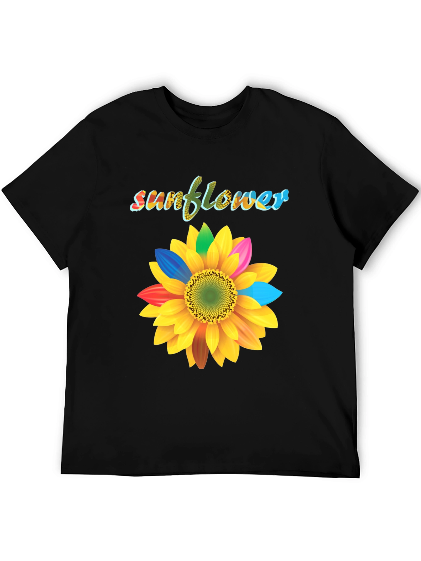 Sunflower Graphic Tee - Vibrant Colorful Design