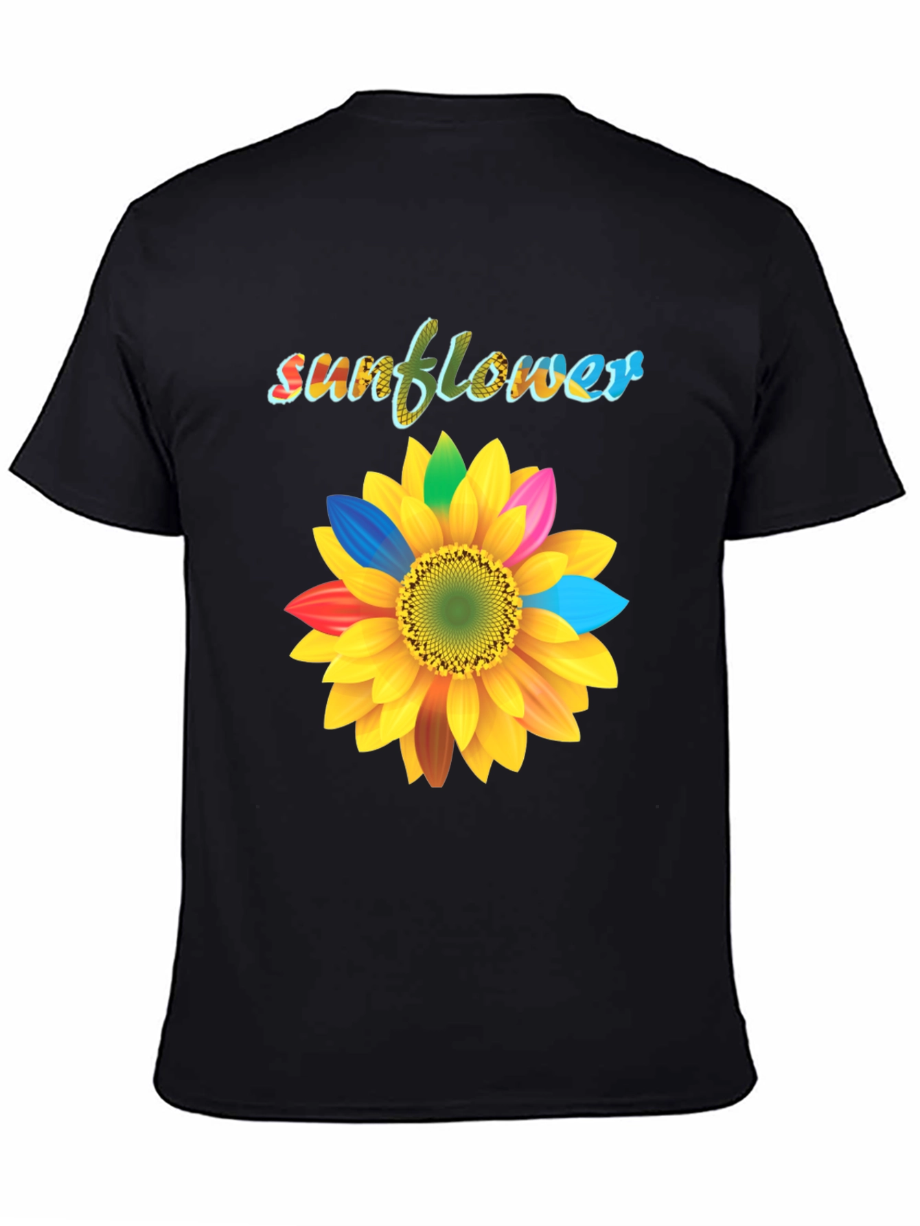 Sunflower Graphic Tee - Vibrant Colorful Design
