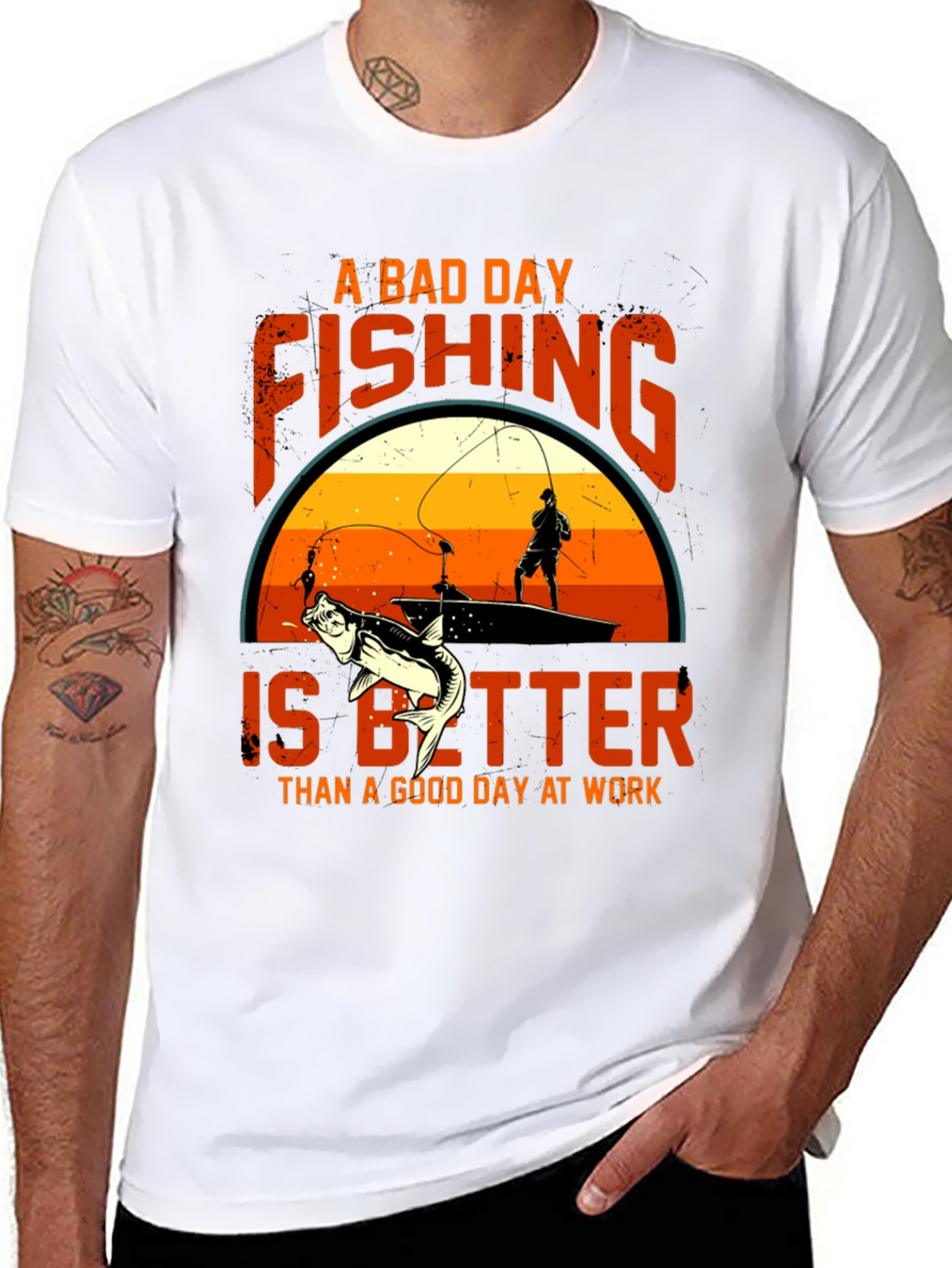 Fishing Graphic Tee: A Bad Day Fishing T-Shirt
