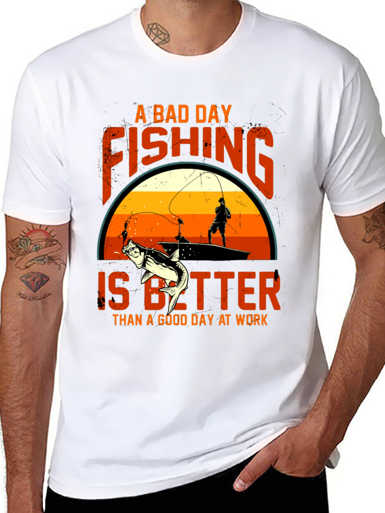 Fishing Graphic Tee: A Bad Day Fishing T-Shirt