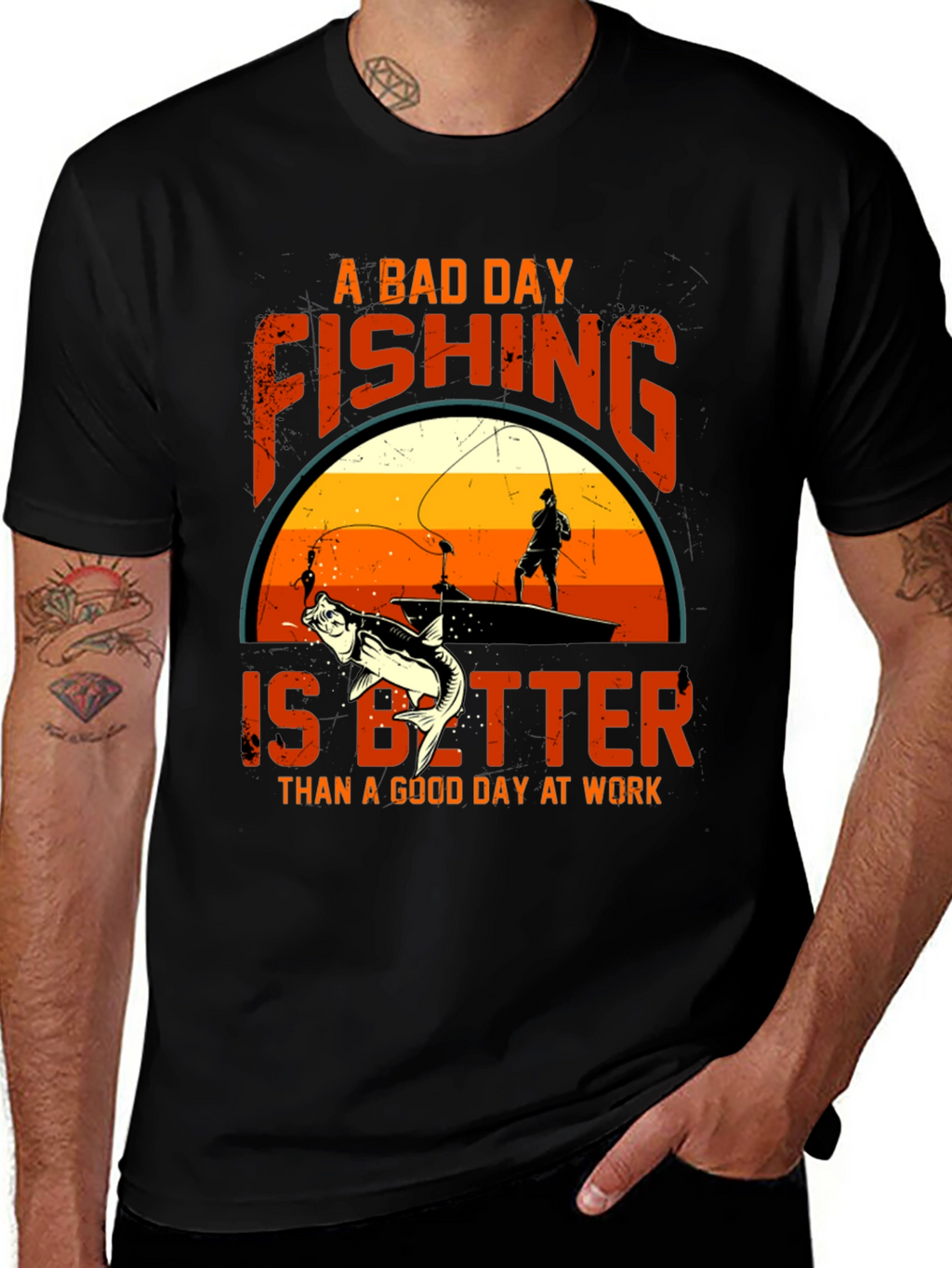 Fishing Graphic Tee: A Bad Day Fishing T-Shirt