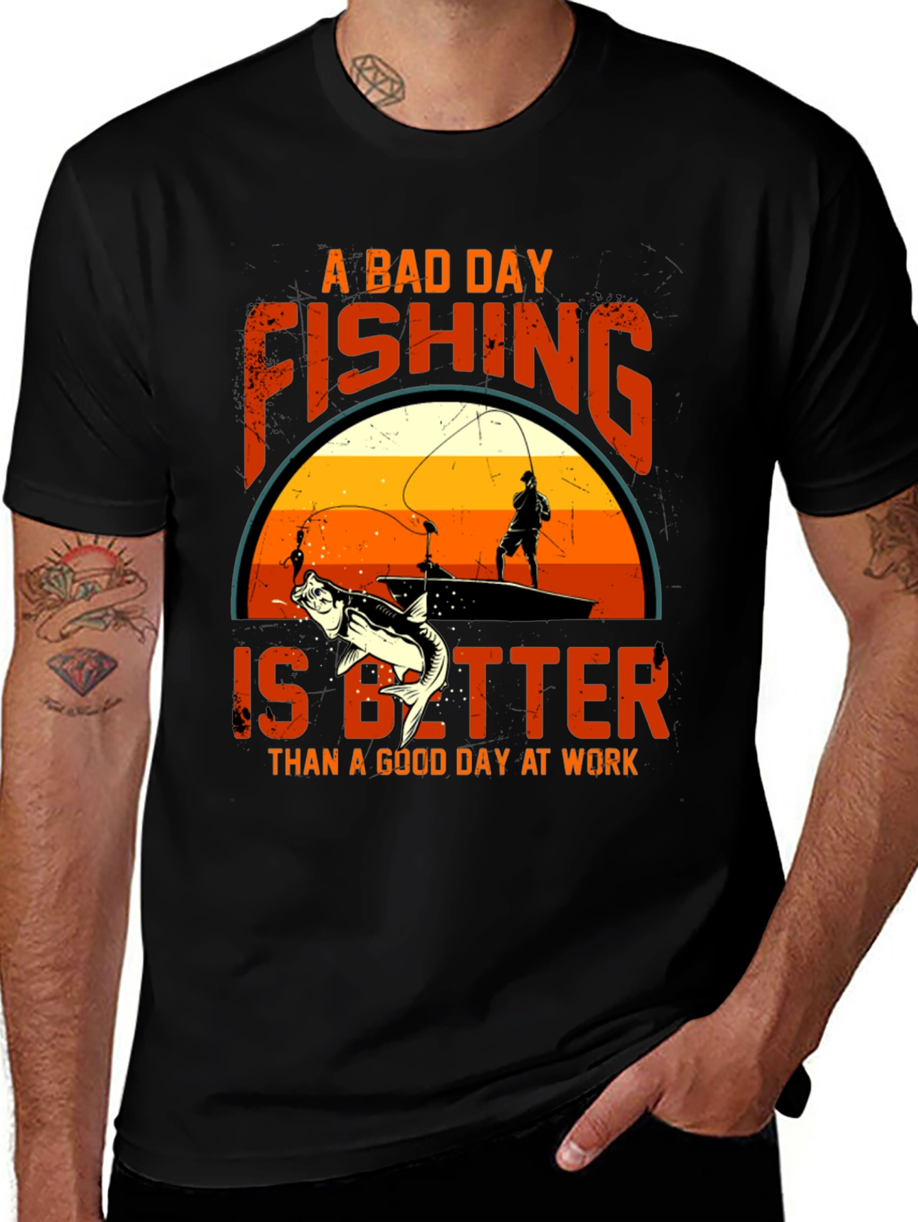 Fishing Graphic Tee: A Bad Day Fishing T-Shirt