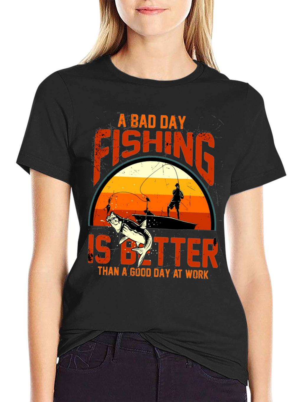 Fishing Graphic Tee: A Bad Day Fishing T-Shirt