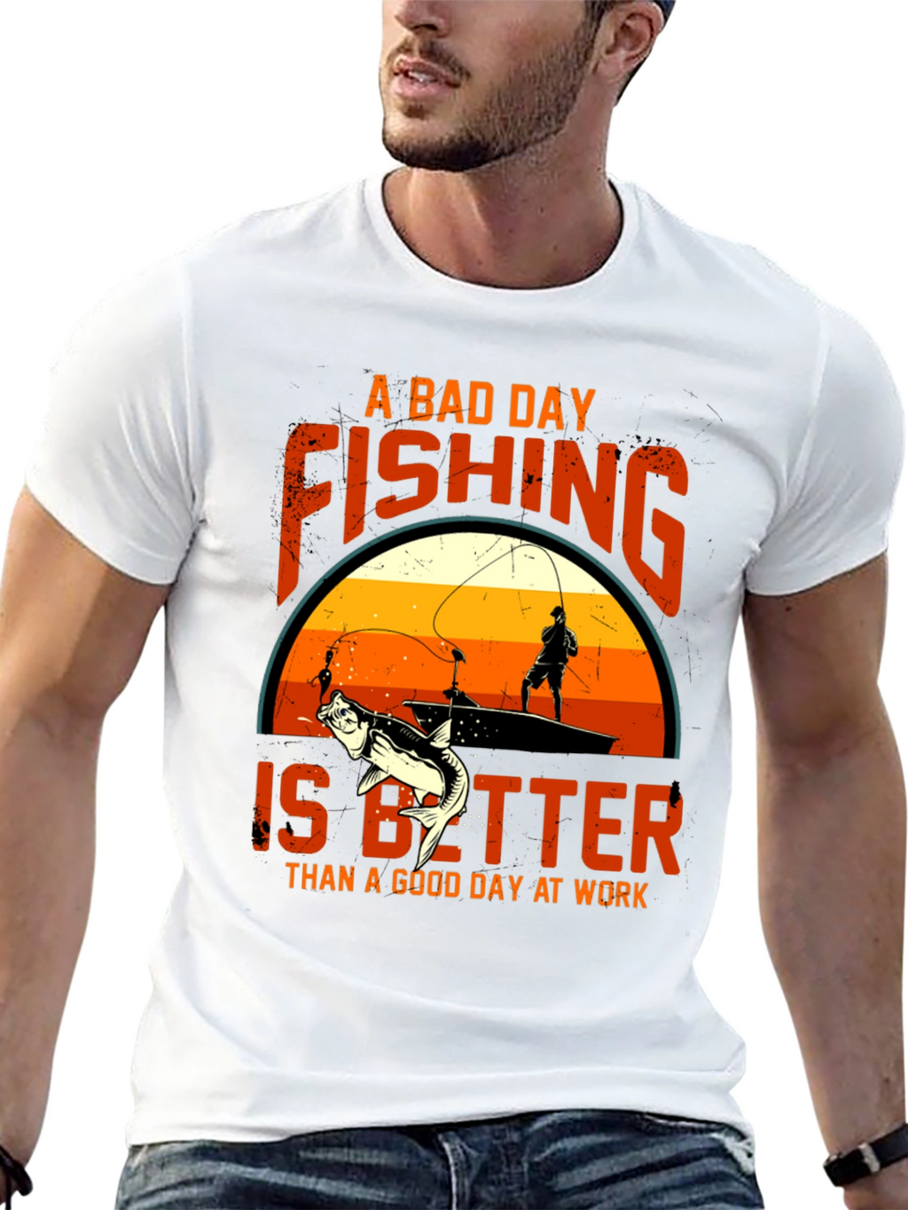 Fishing Graphic Tee: A Bad Day Fishing T-Shirt