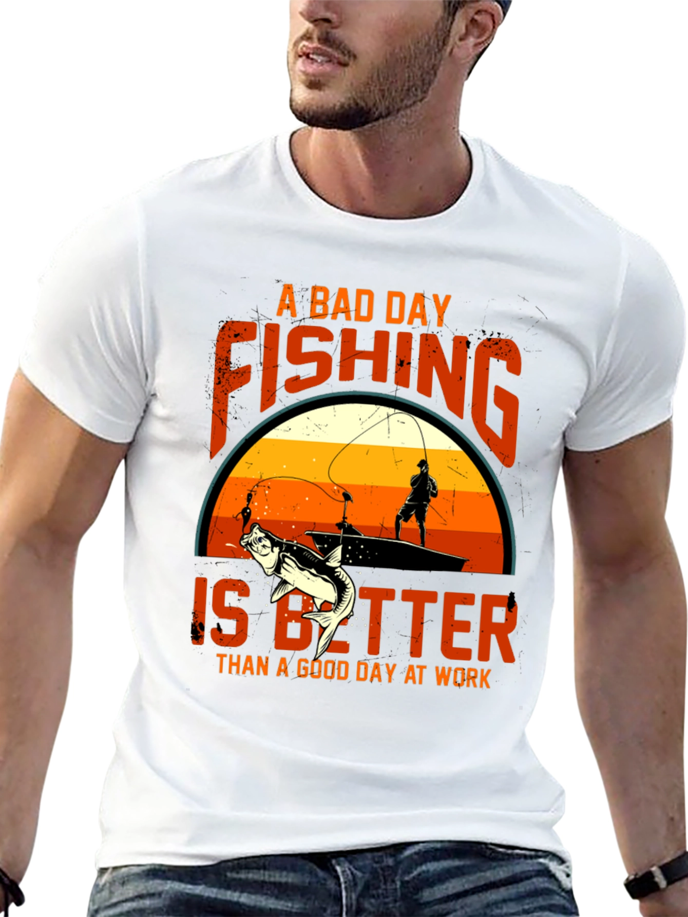 Fishing Graphic Tee: A Bad Day Fishing T-Shirt