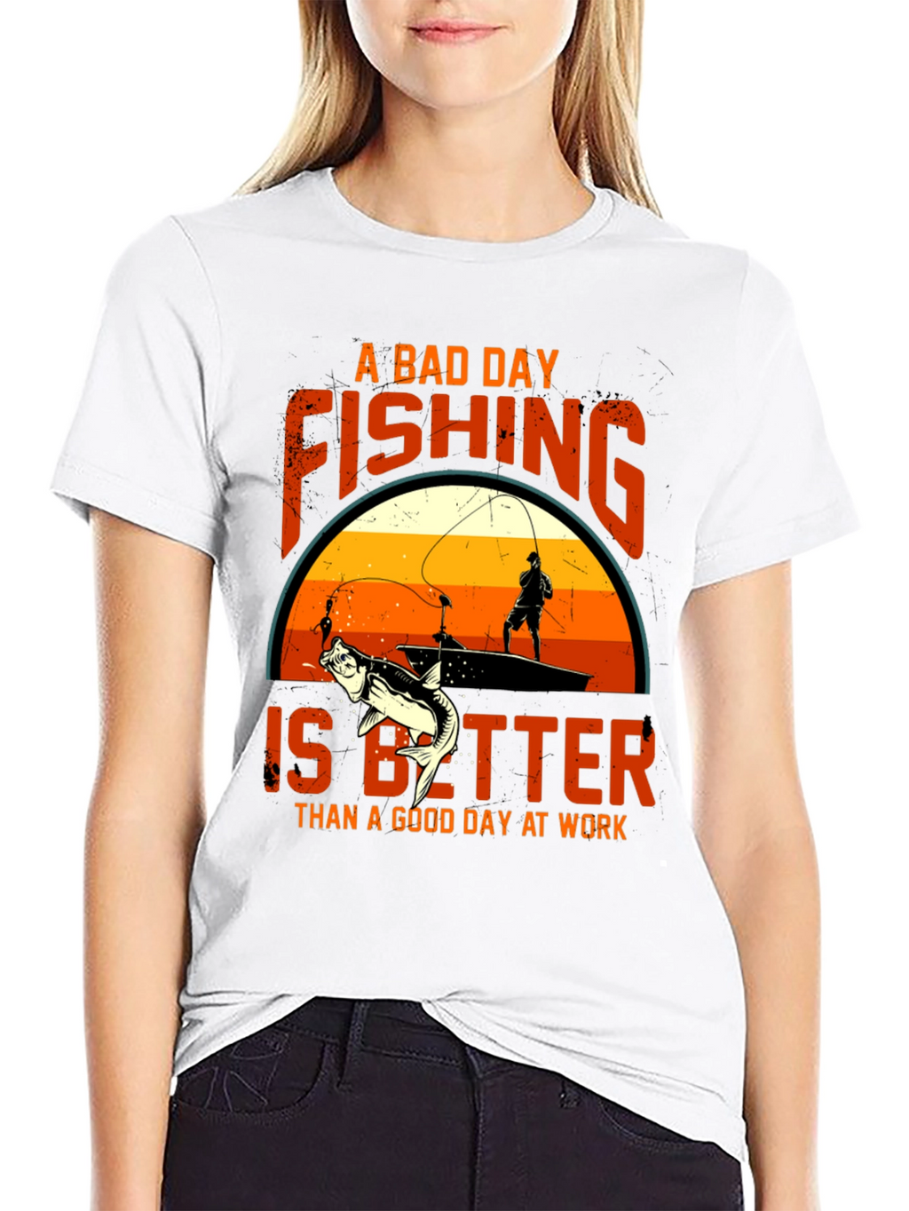 Fishing Graphic Tee: A Bad Day Fishing T-Shirt