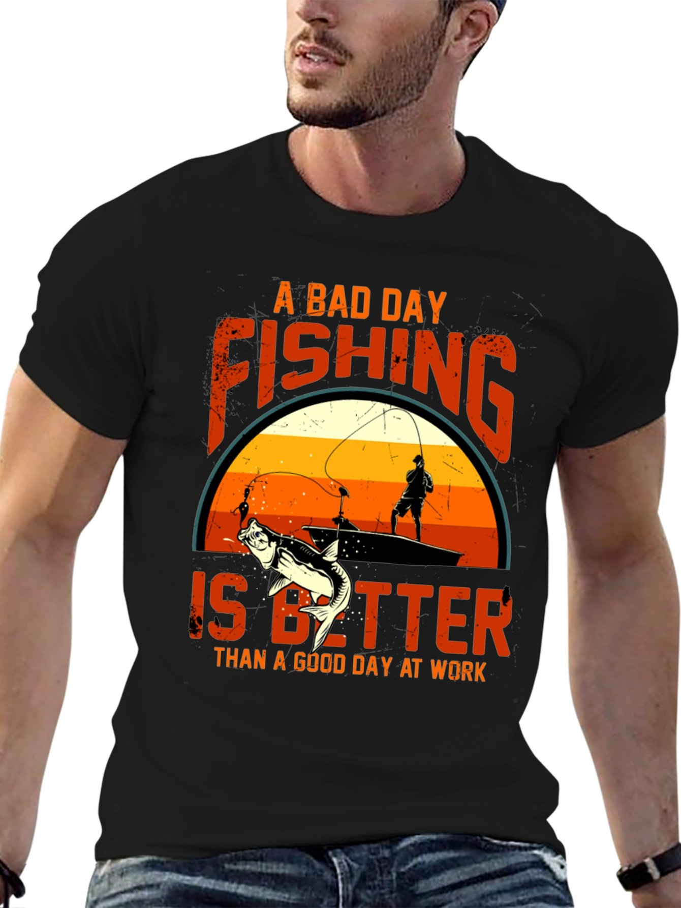 Fishing Graphic Tee: A Bad Day Fishing T-Shirt