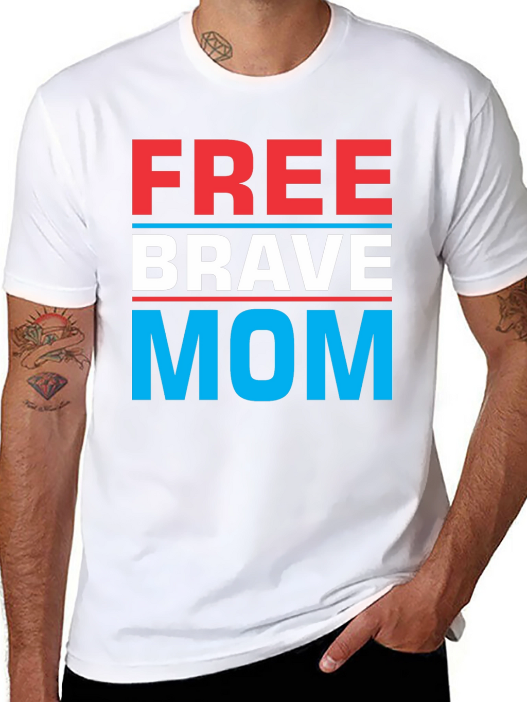 Free Brave Mom Graphic T-Shirt