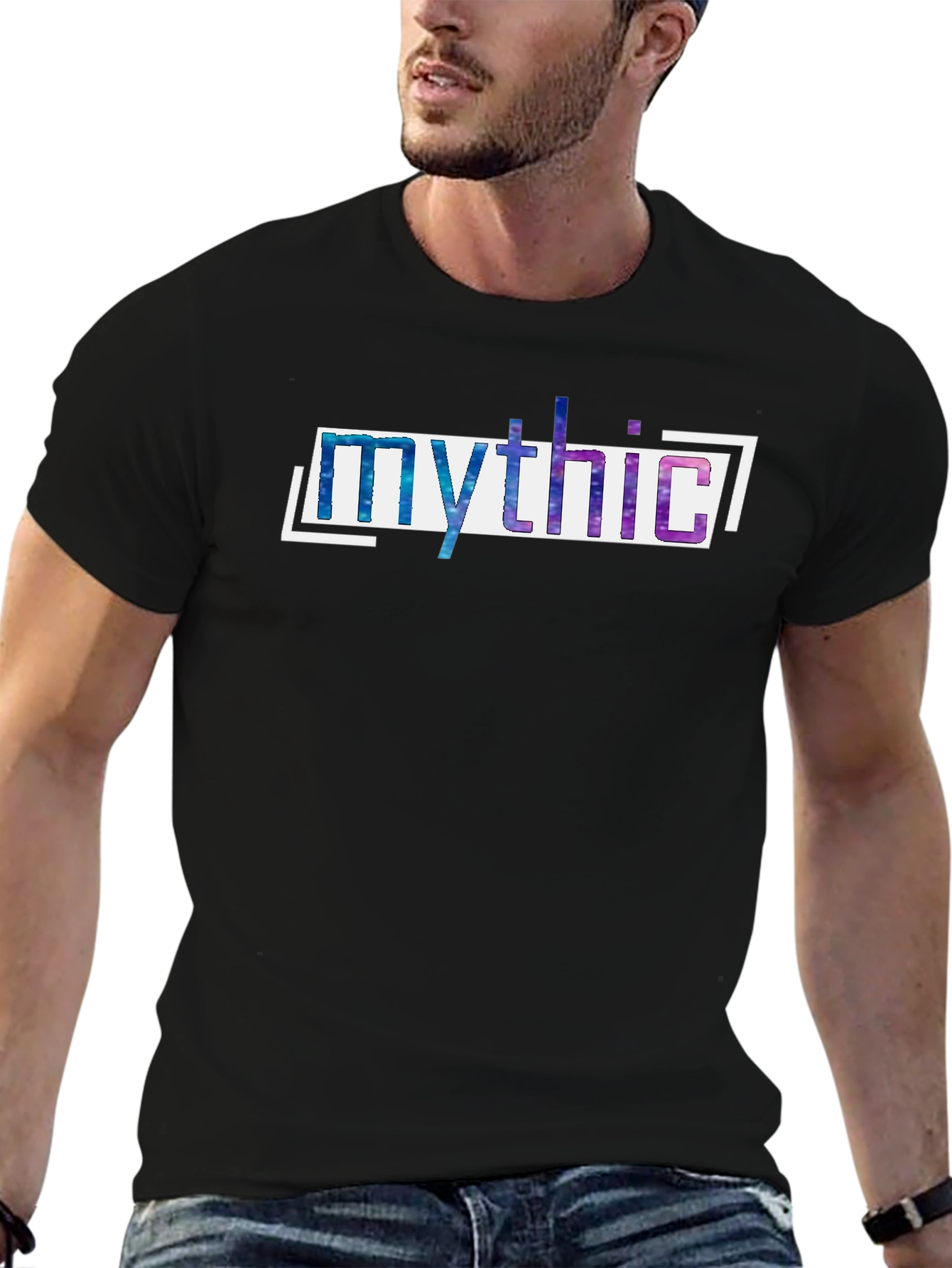Mythic Galaxy Print Black T-Shirt